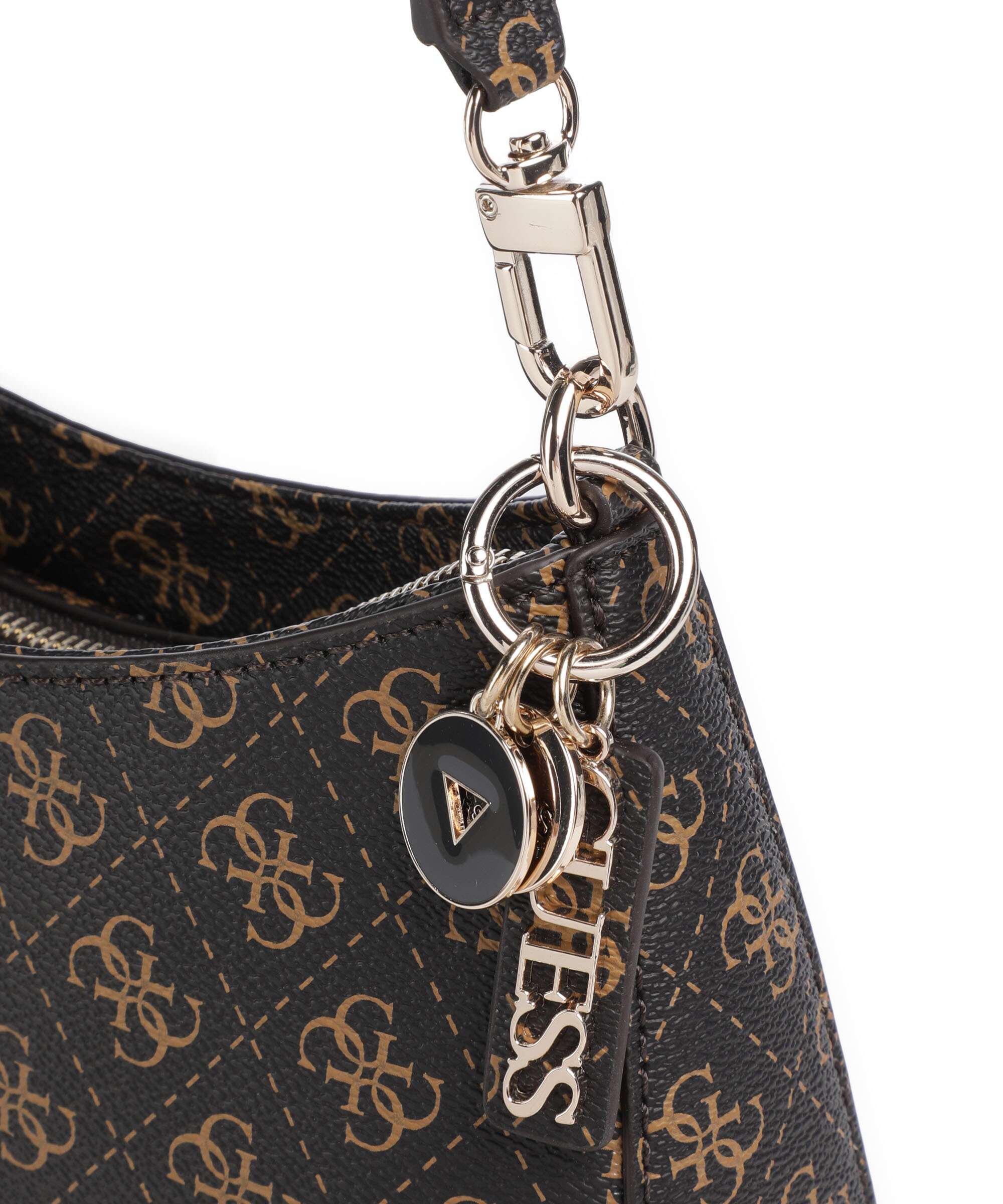 Guess Noelle Q Logo Shoulder bag brown logo - Image 4
