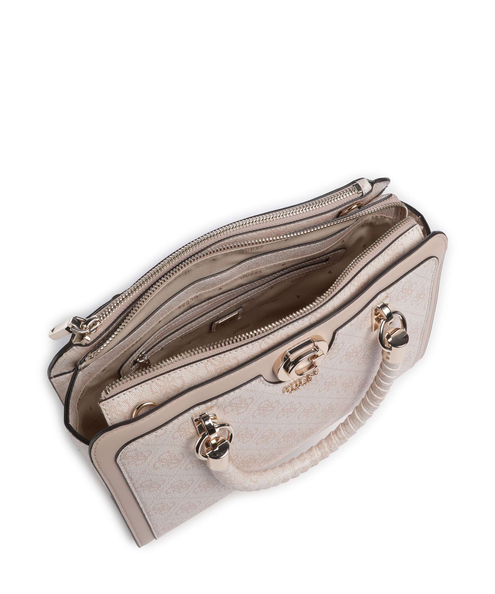 Guess Orlina 4G Logo Handbag sand logo - Image 6