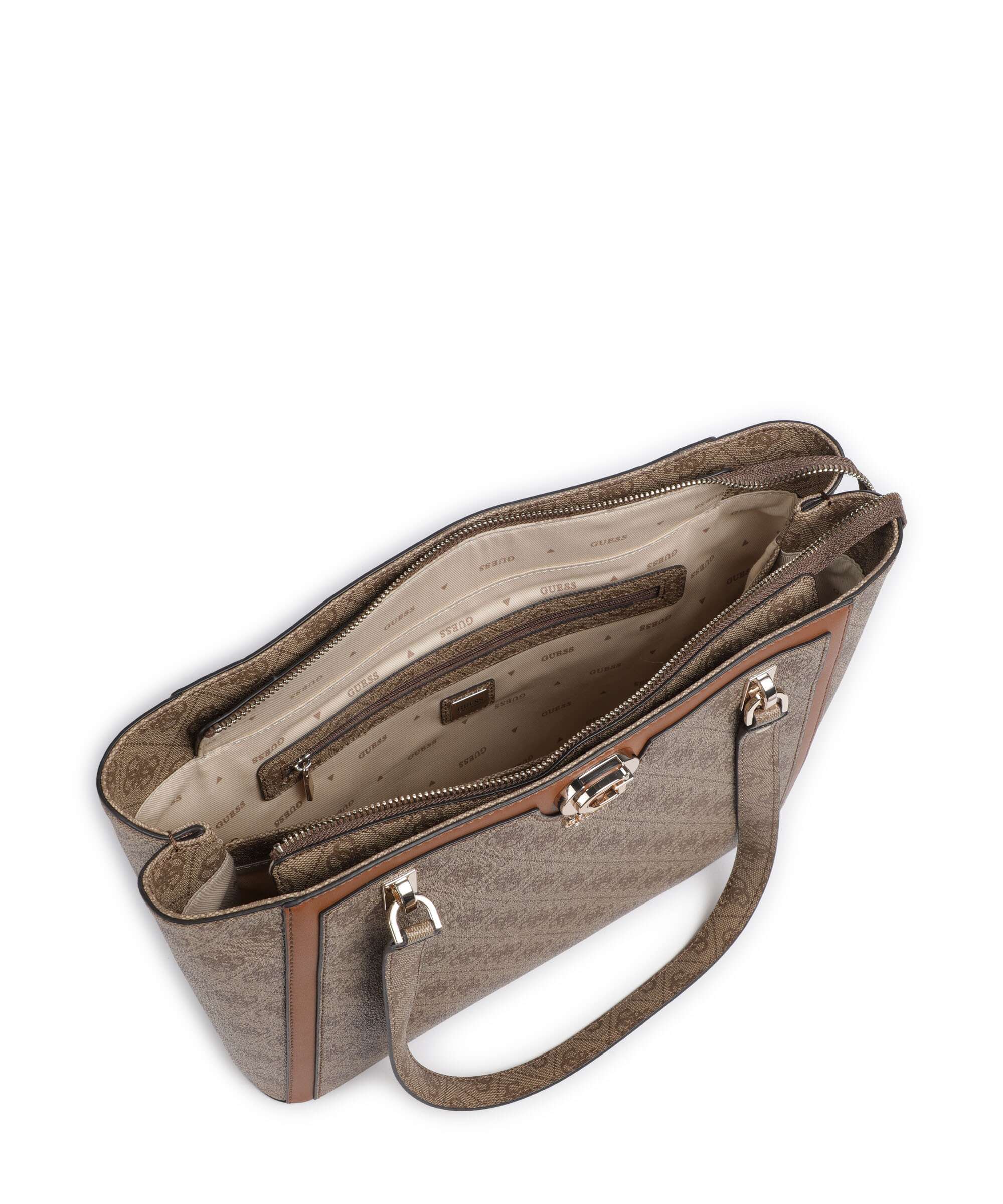 Guess Orlina 4G Logo Tote bag latte logo/brown - Image 5