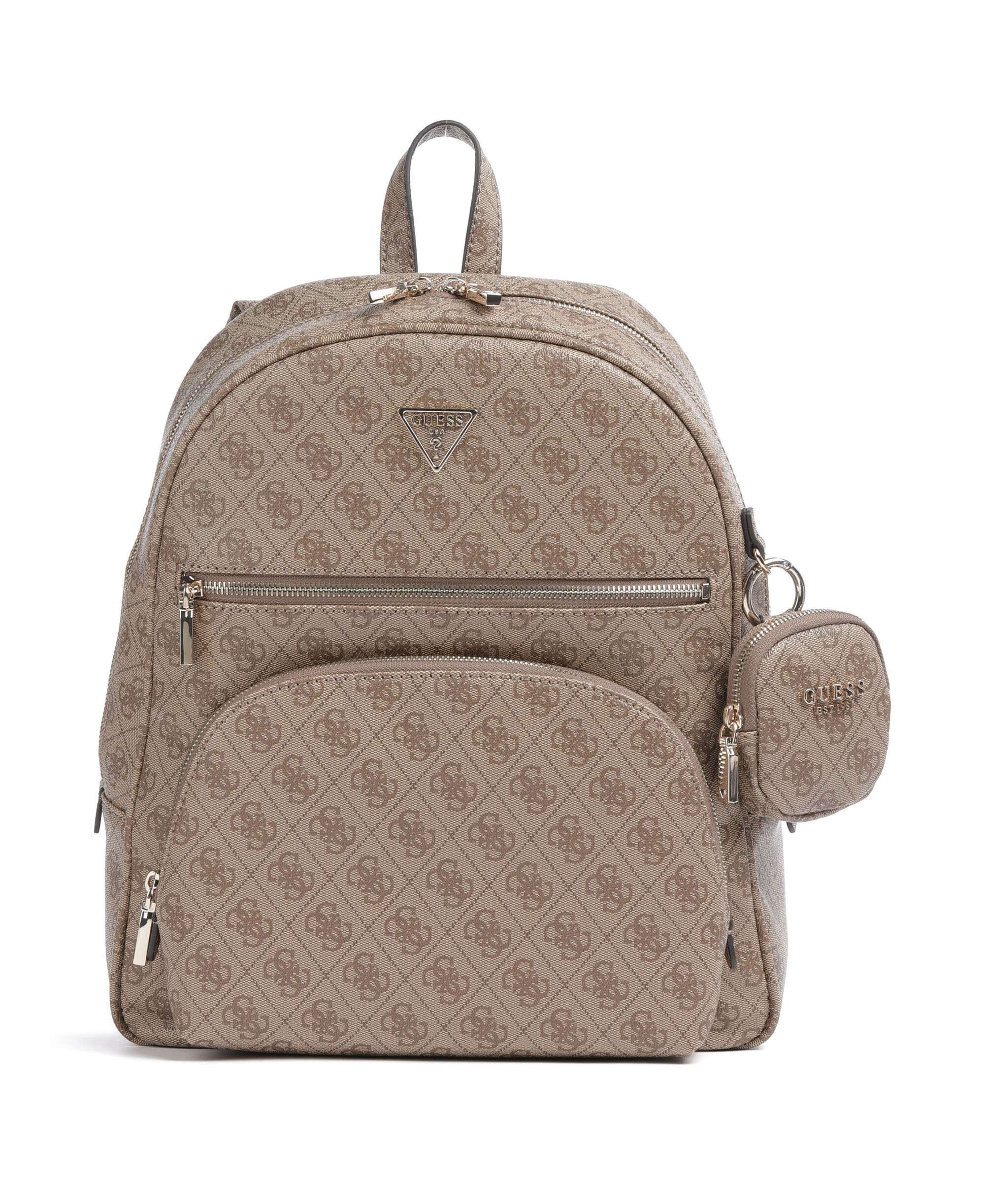 Guess Power Play Backpack latte logo