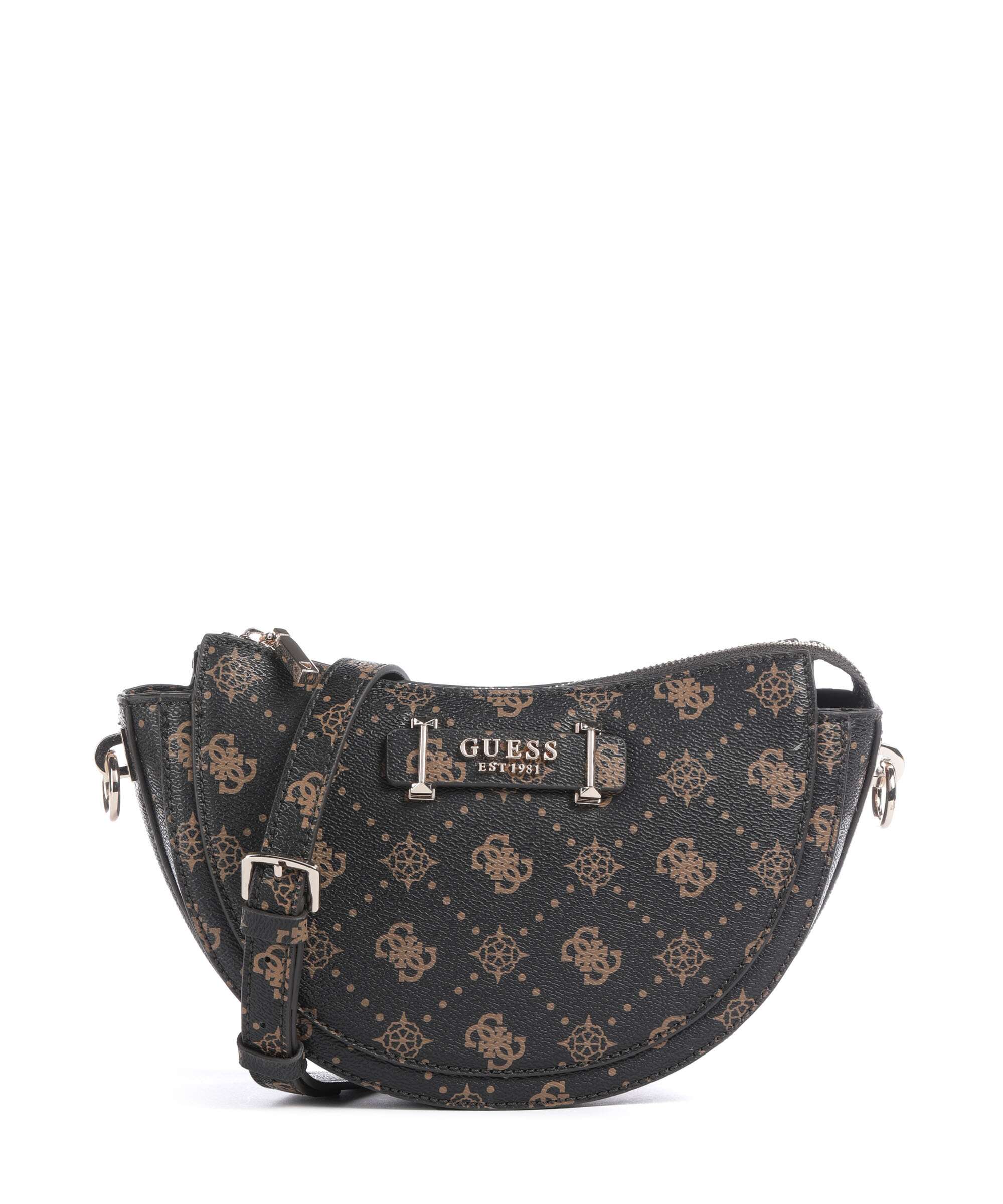 Guess Silia Crossbody bag espresso logo