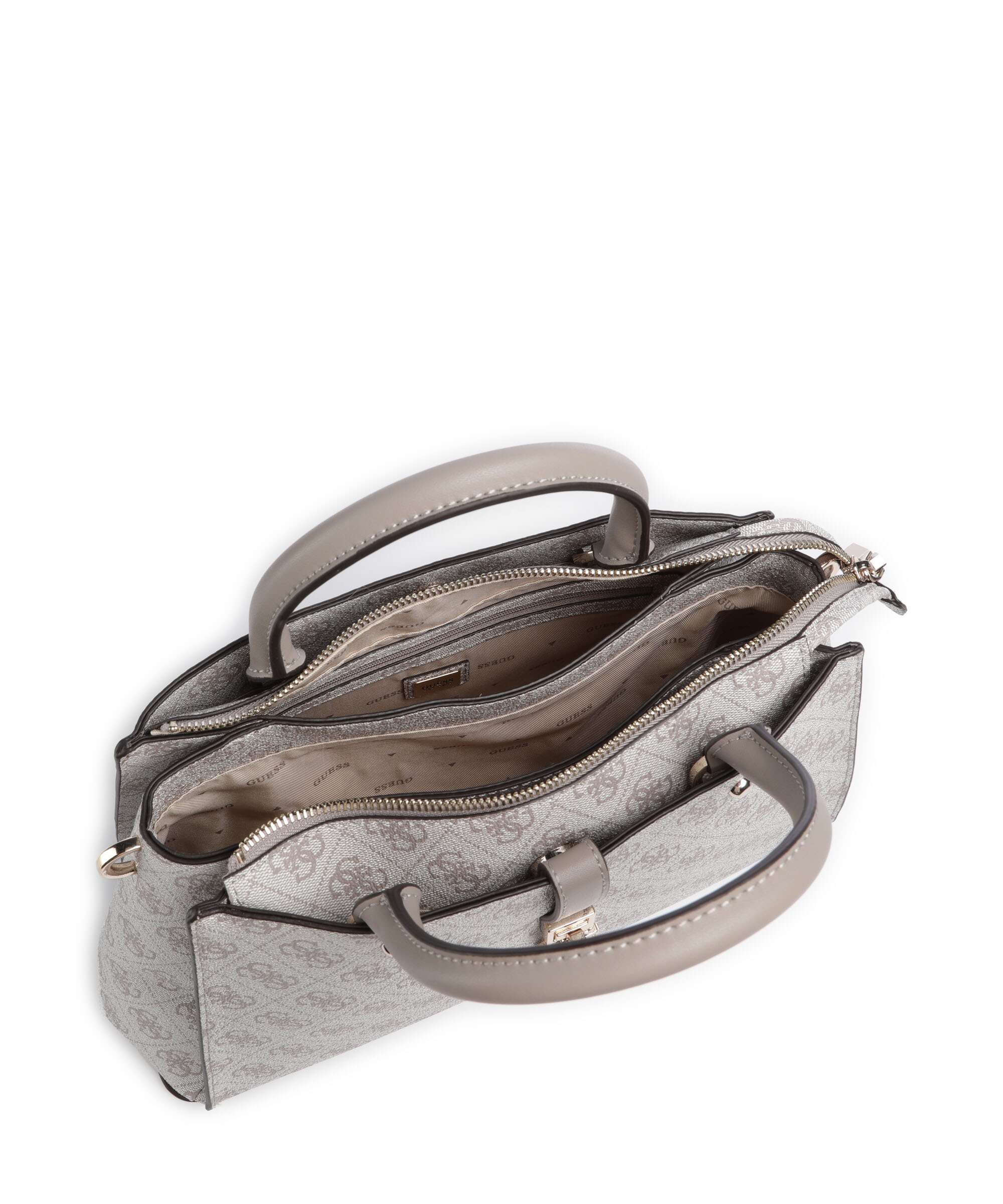 Guess Zamira Handbag dark taupe logo - Image 6