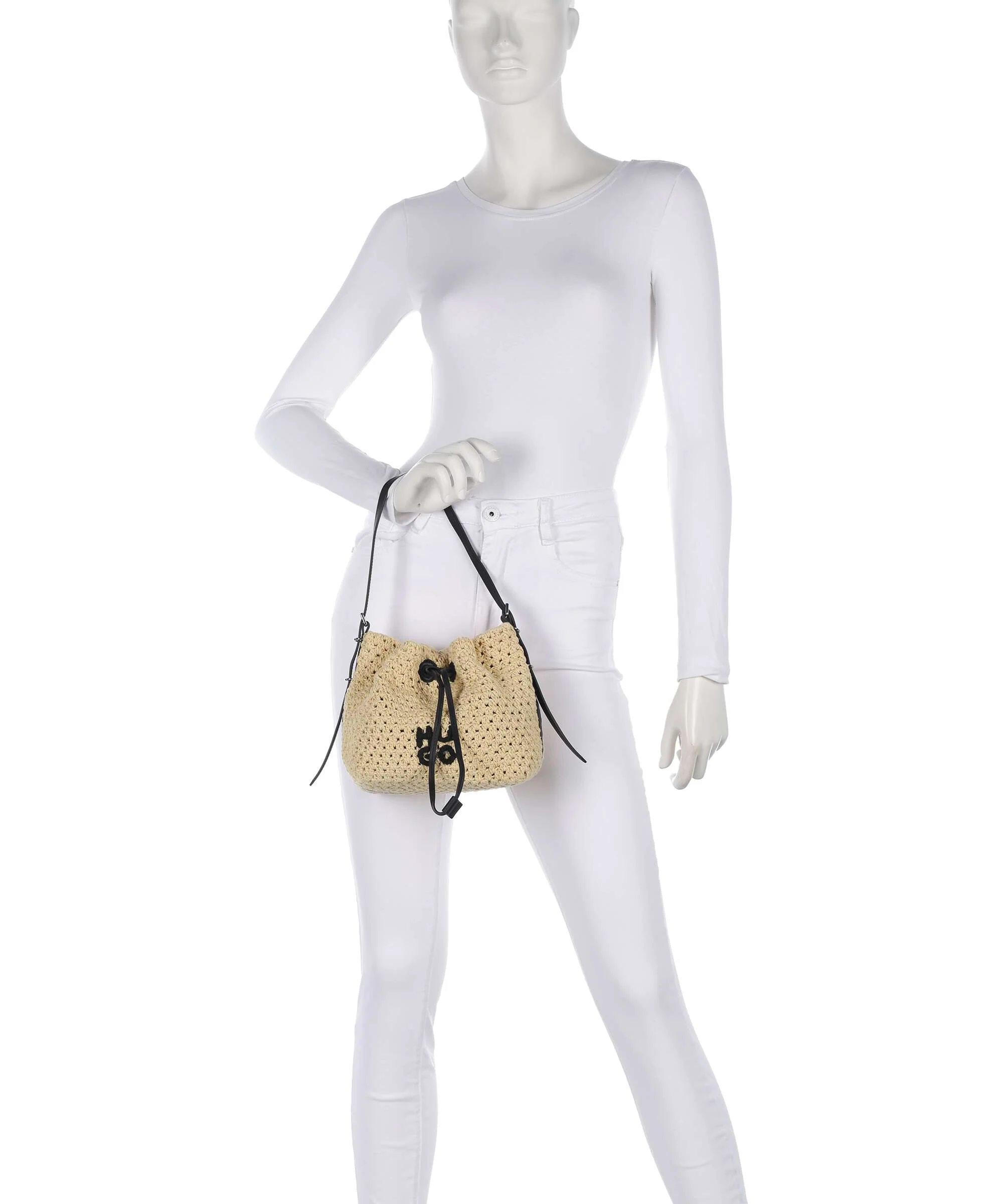 Hugo Neeko Bucket bag light beige - Image 4