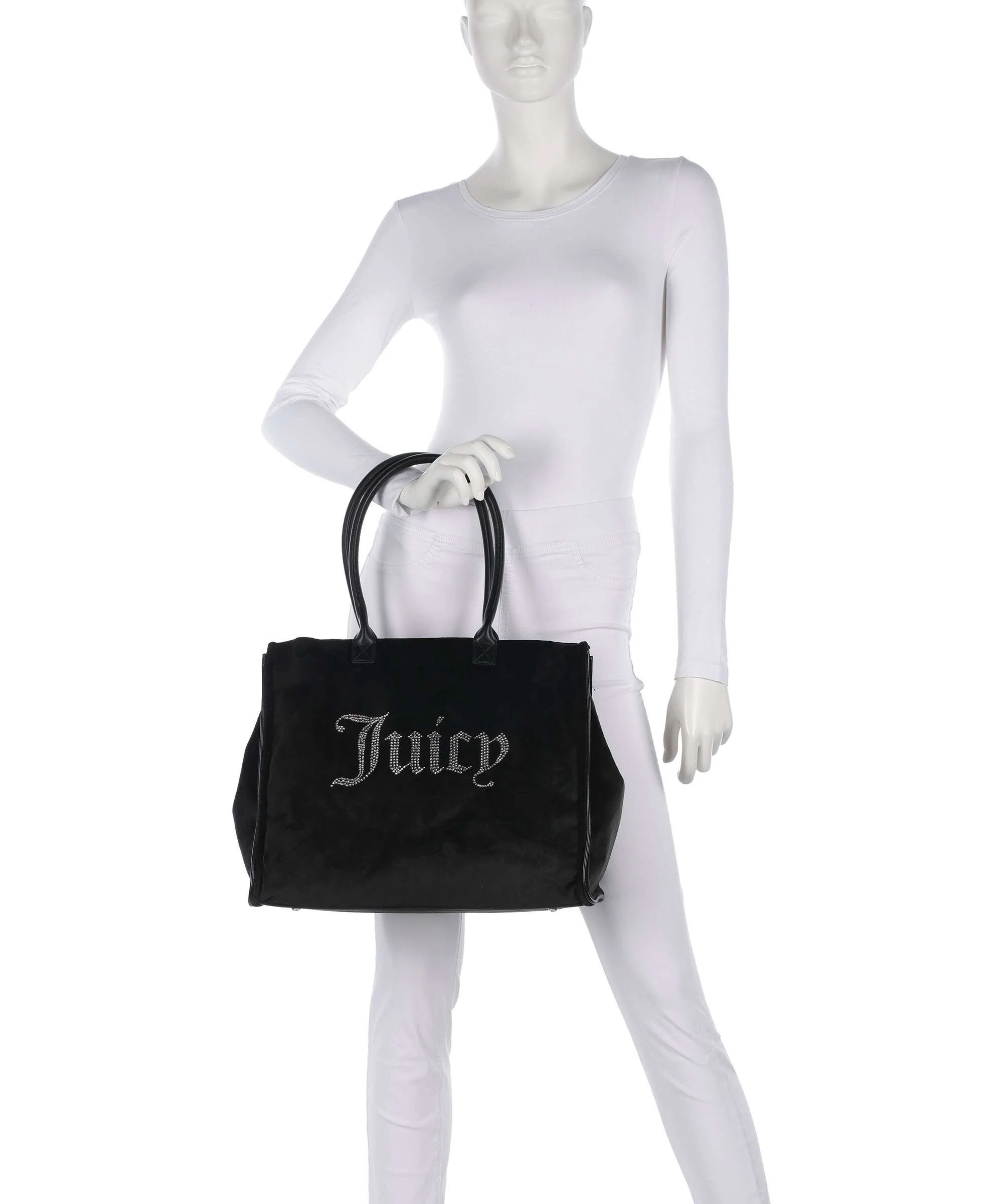 Juicy Couture Iris Velvet Rhinestones L Tote bag black - Image 3