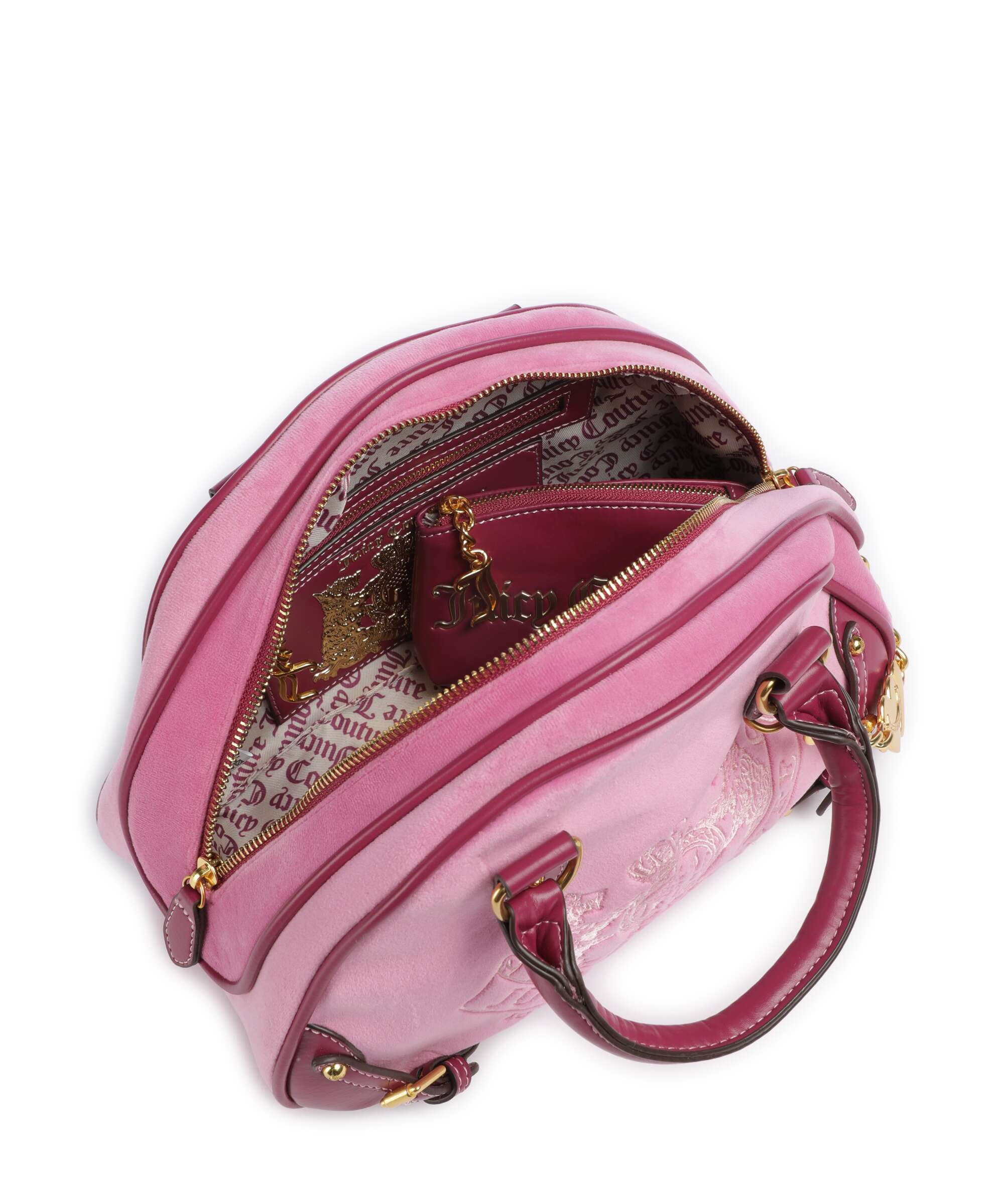 Juicy Couture Twig Narrative Velvet Handbag super pink - Image 7