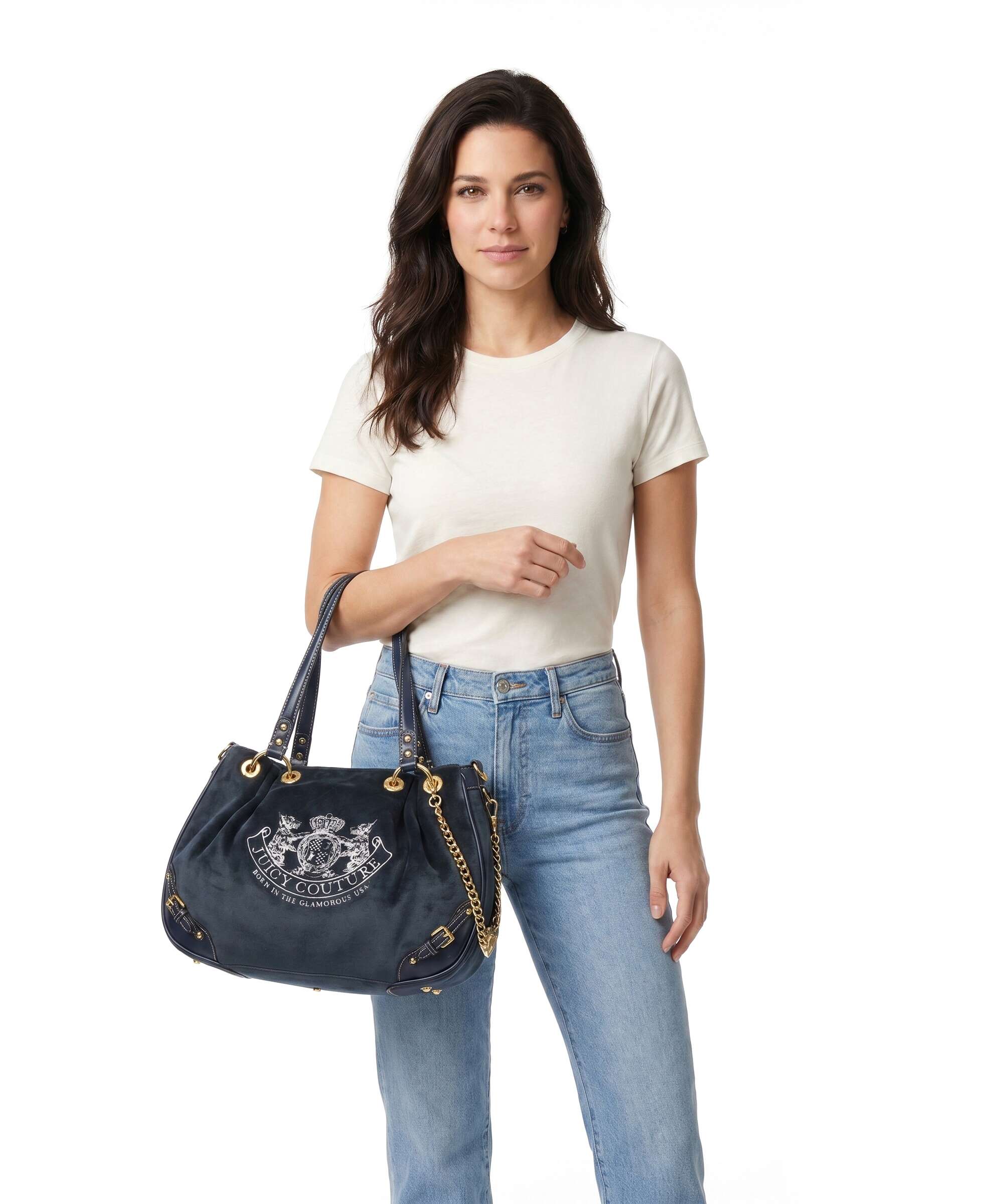 Juicy Couture Twig Narrative Velvet M Hobo bag blue depths - Image 3