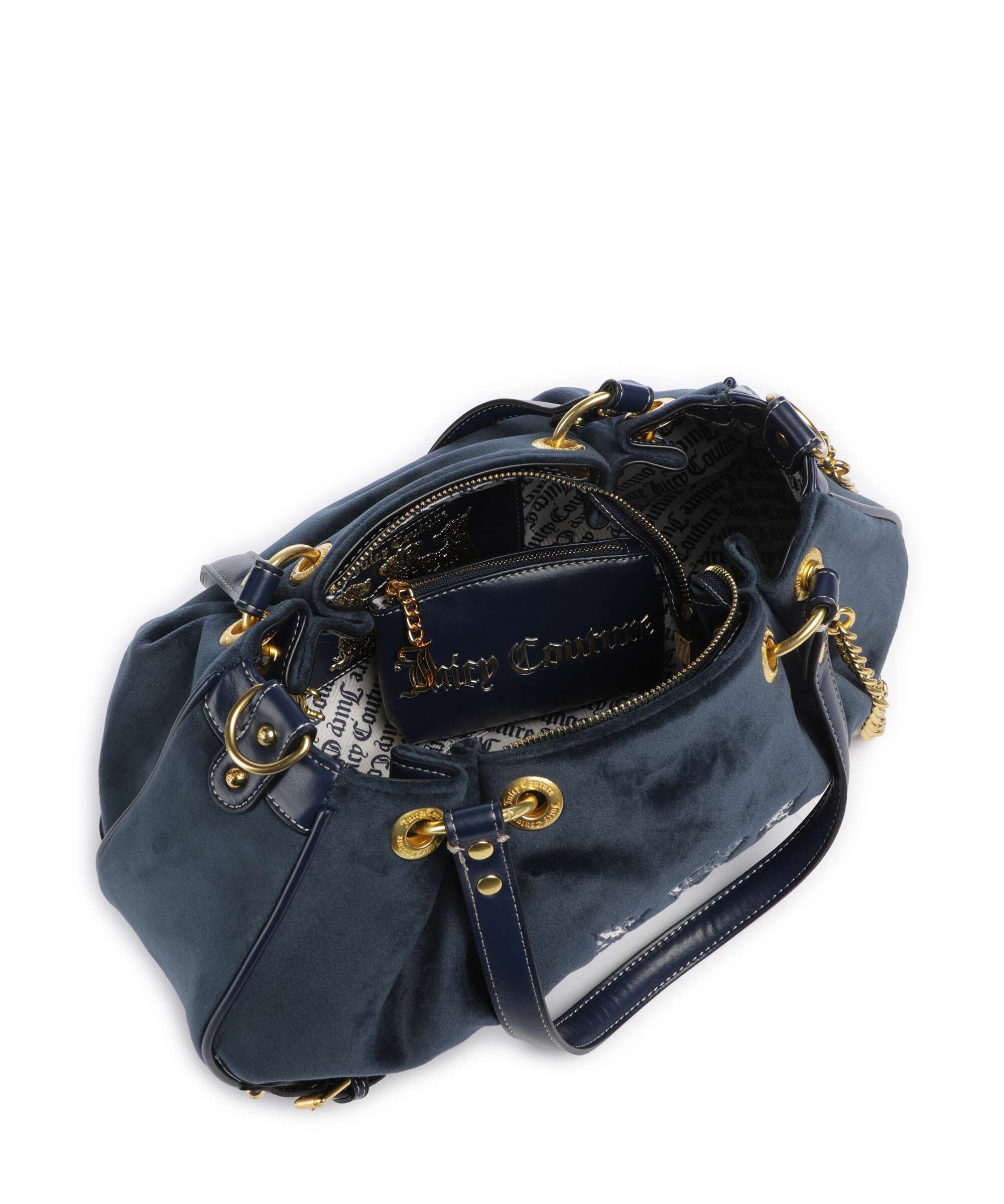 Juicy Couture Twig Narrative Velvet M Hobo bag blue depths - Image 7