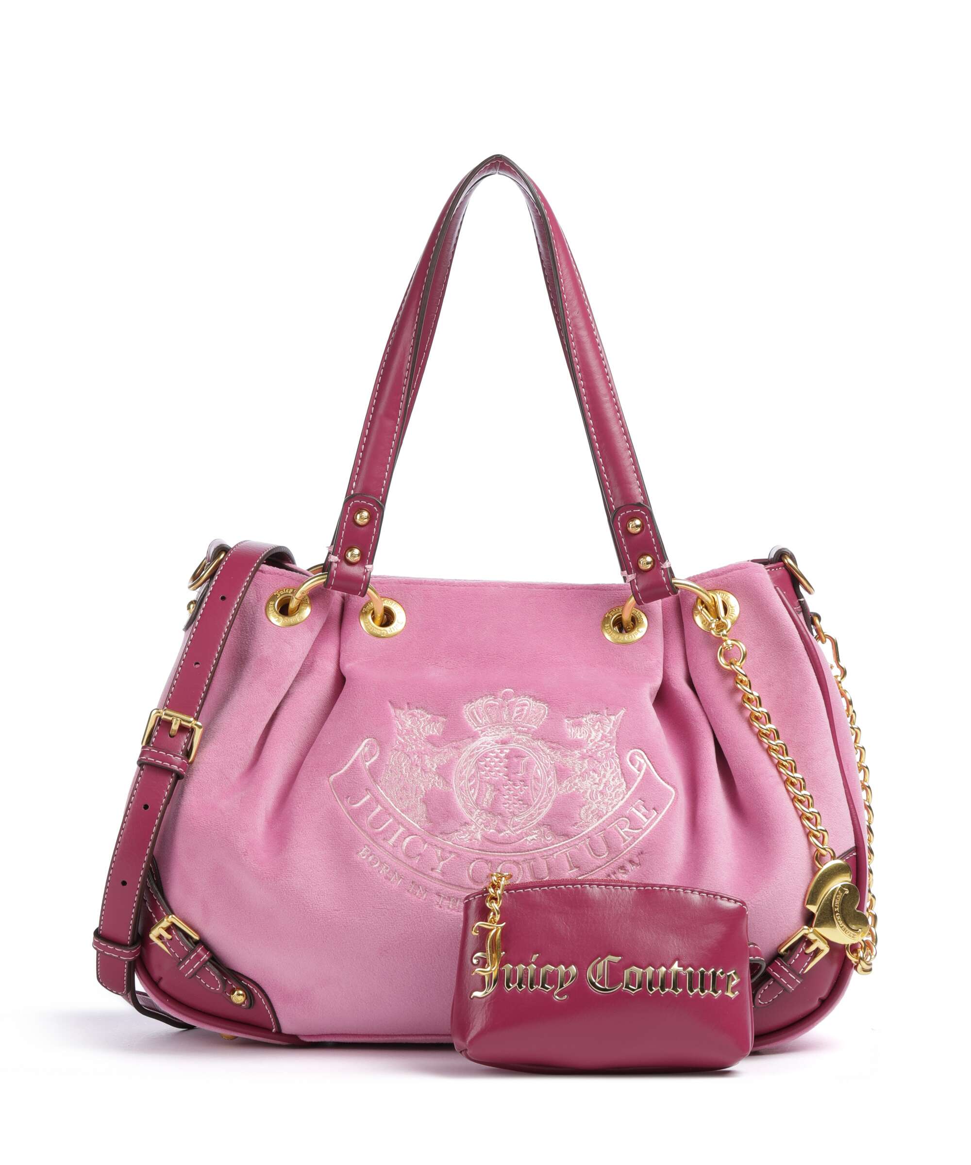 Juicy Couture Twig Narrative Velvet M Hobo bag super pink - Image 4