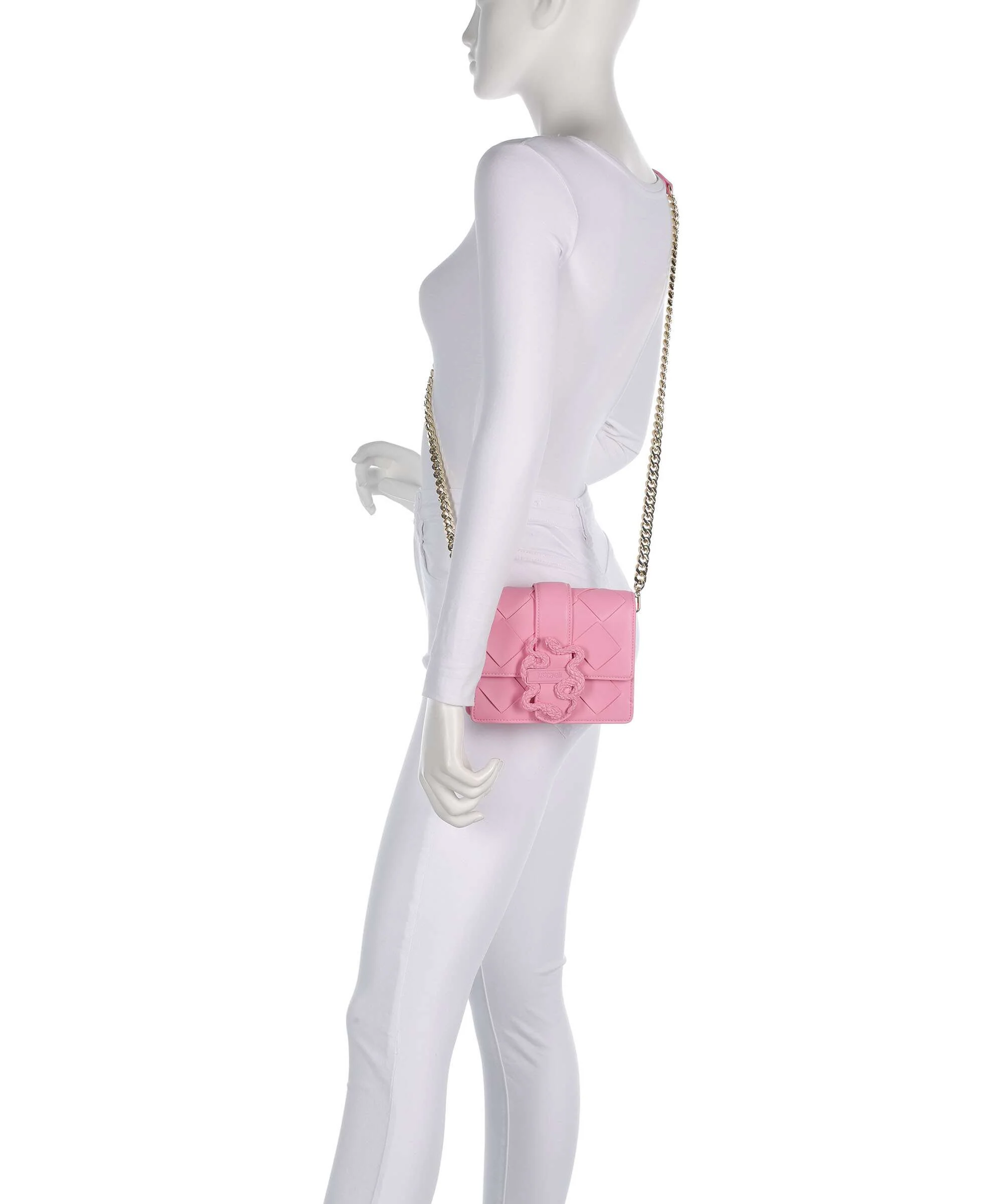 Just Cavalli Iconic Snakes Braided Crossbody bag begonia pink - Image 3