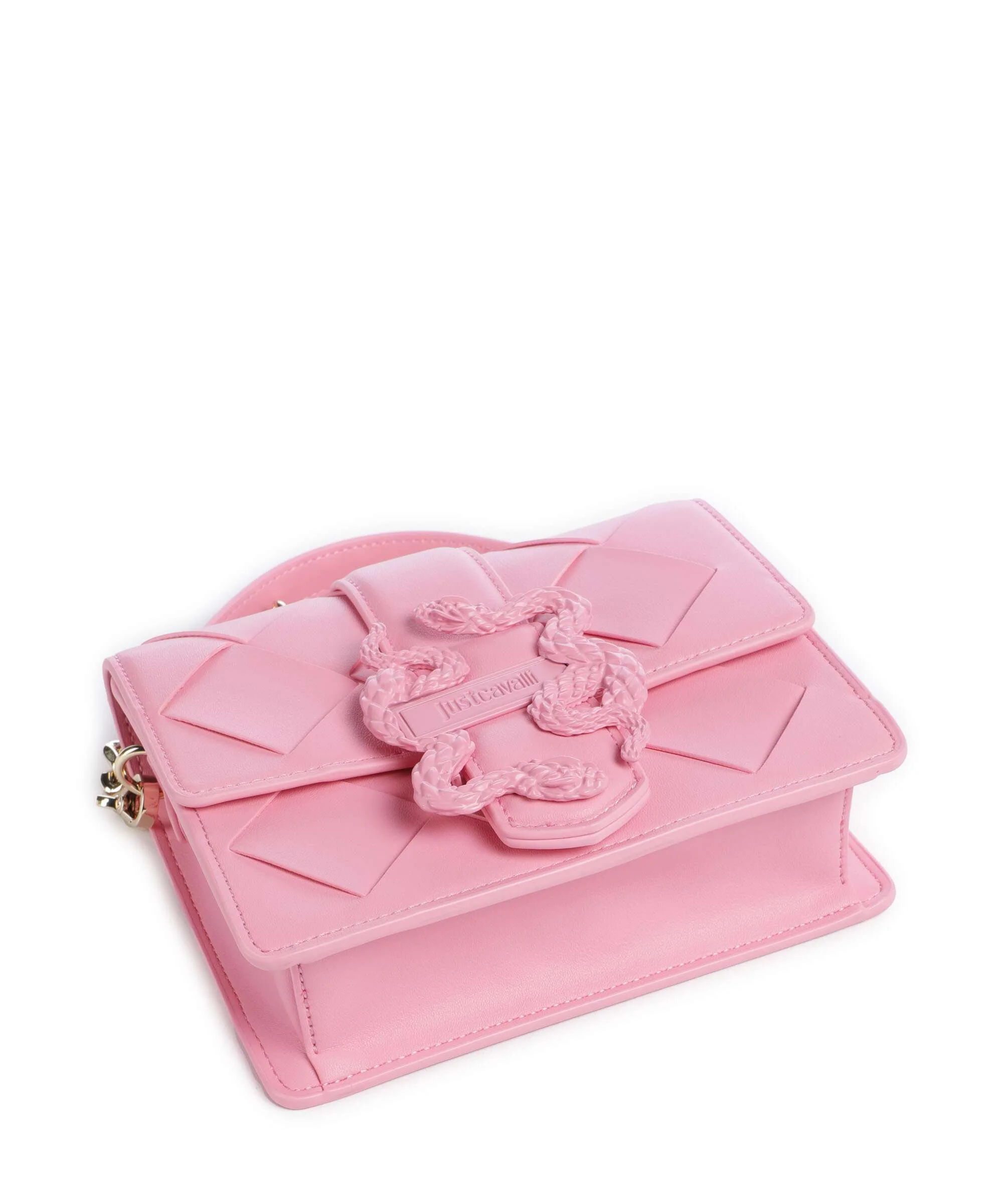 Just Cavalli Iconic Snakes Braided Crossbody bag begonia pink - Image 5