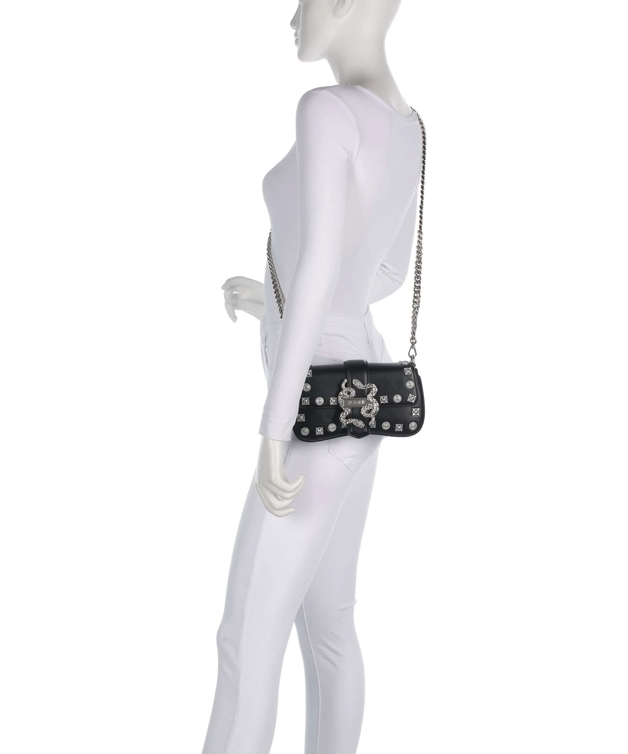 Just Cavalli Iconic Snakes Crossbody bag black - Image 3