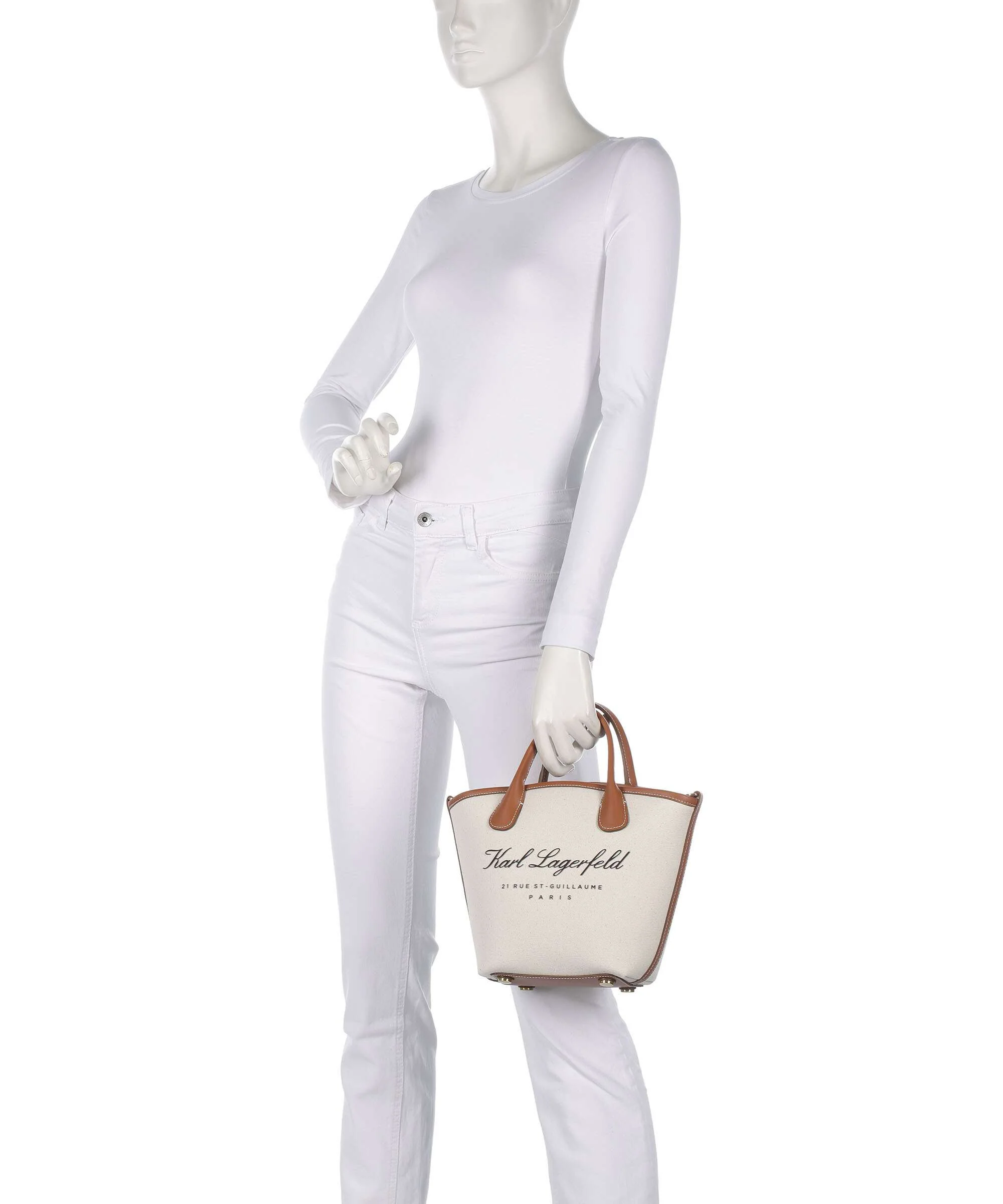 Karl Lagerfeld Hotel Karl Small Crossbody bag natural canvas/tan - Image 3
