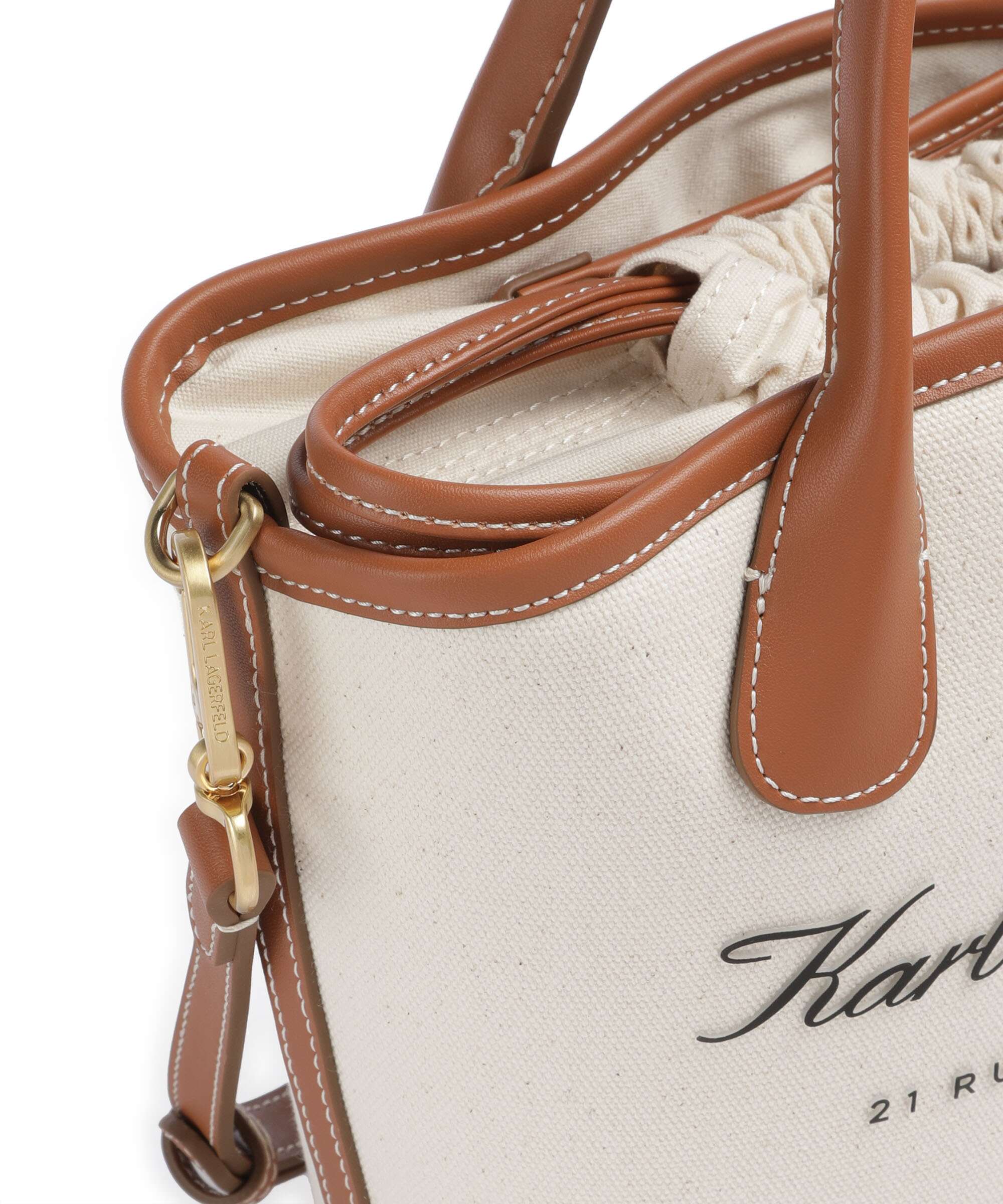 Karl Lagerfeld Hotel Karl Small Crossbody bag natural canvas/tan - Image 4