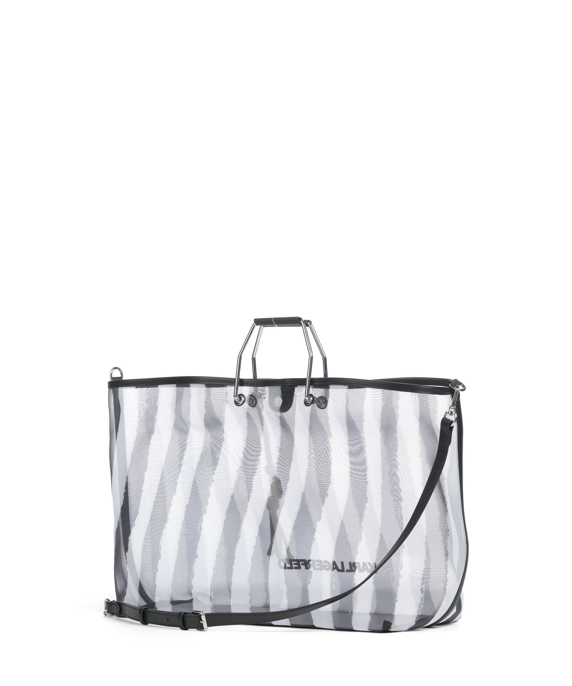 Karl Lagerfeld Ikon XXL Handbag black stripes - Image 2