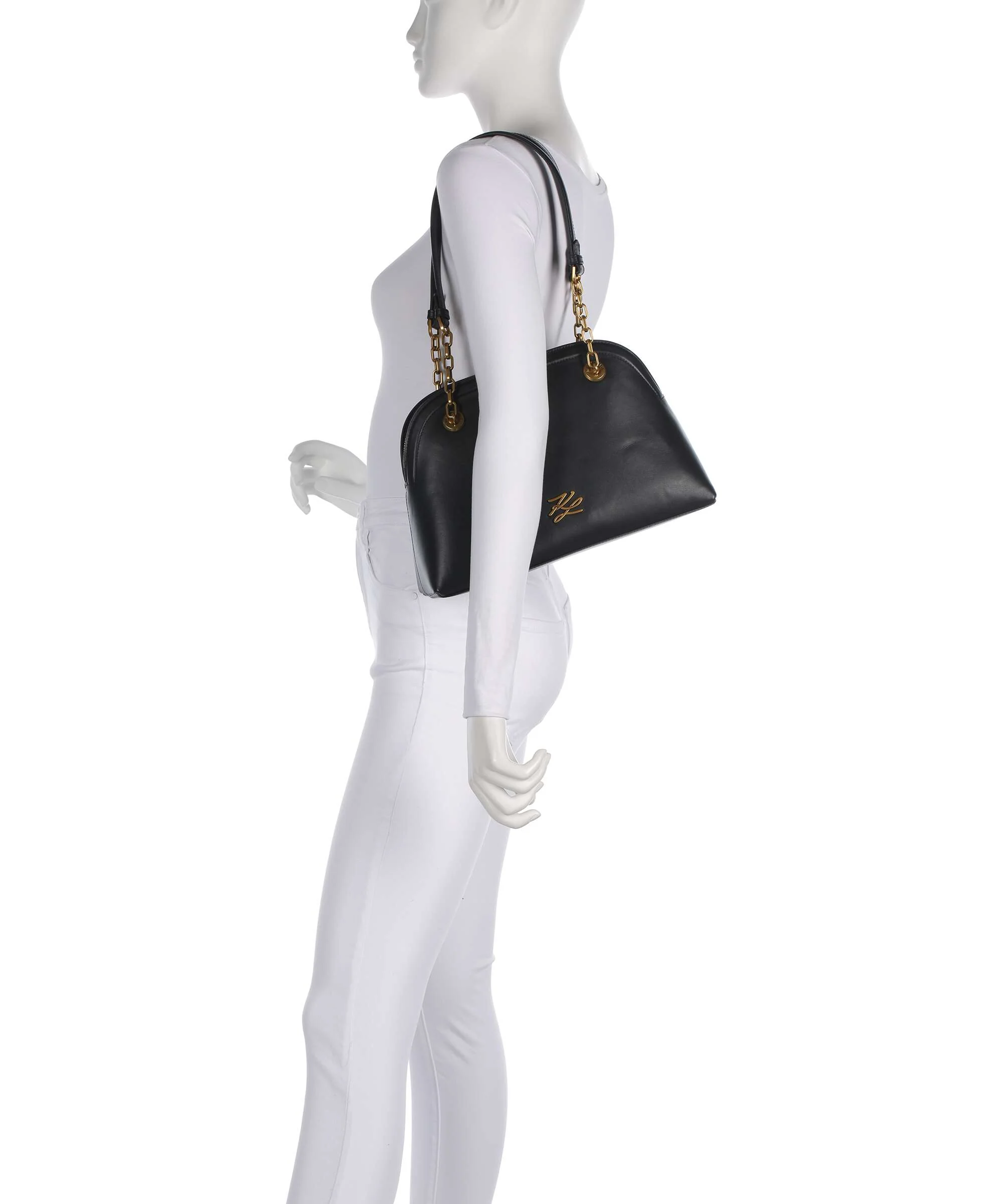 Karl Lagerfeld K/Autograph Bowling Medium Shoulder bag black/gold - Image 3