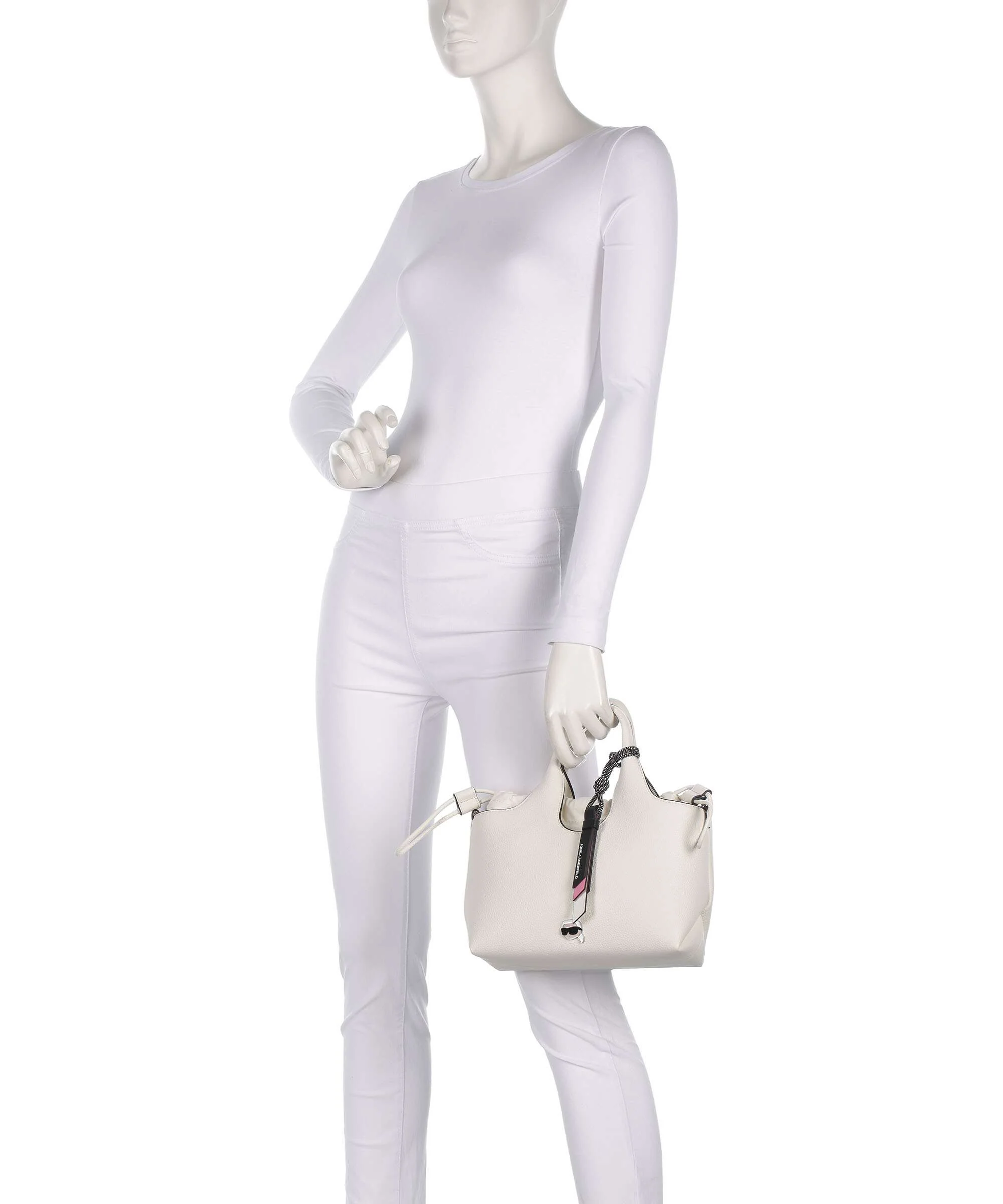 Karl Lagerfeld K/Ikon Small Handbag offwhite - Image 3