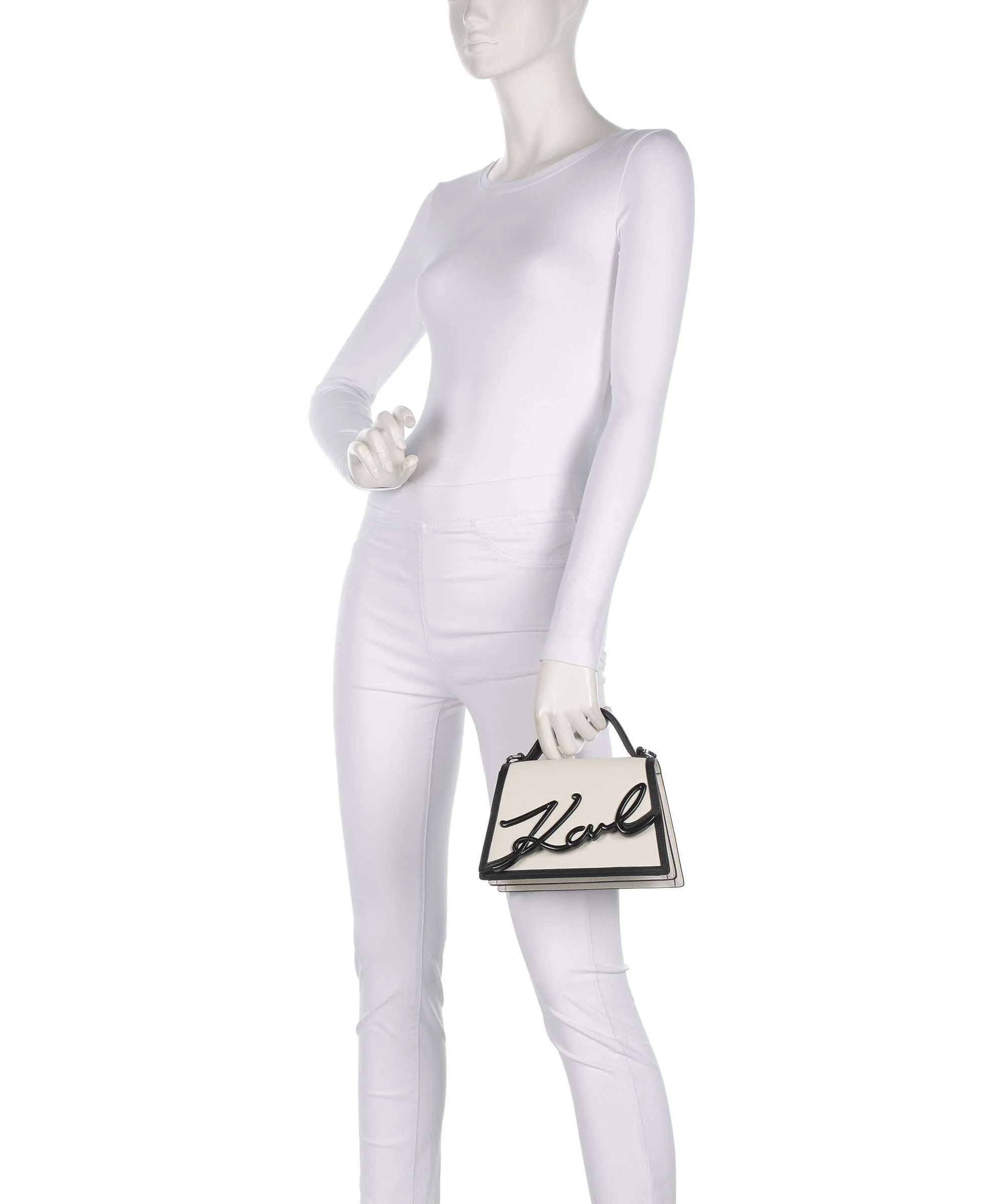 Karl Lagerfeld K/Signature 2.0 Crossbody bag white/black - Image 3