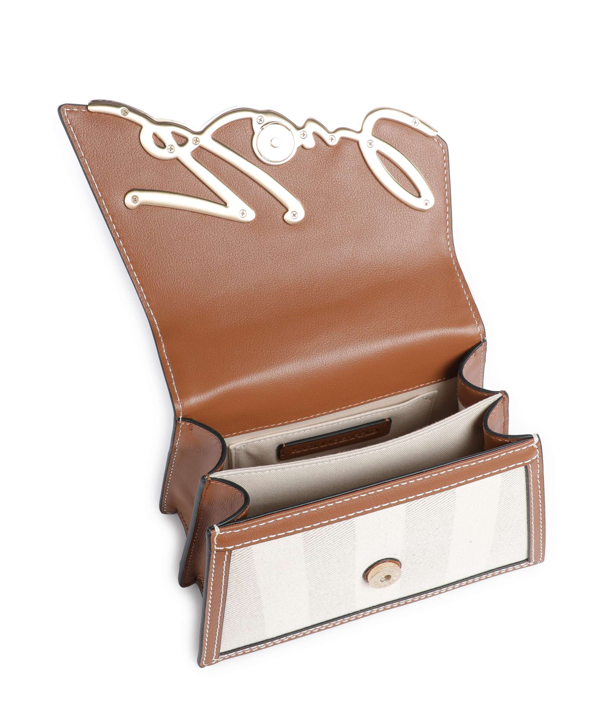 Karl Lagerfeld K/Signature 2.0 Small Crossbody bag natural canvas/tan - Image 6