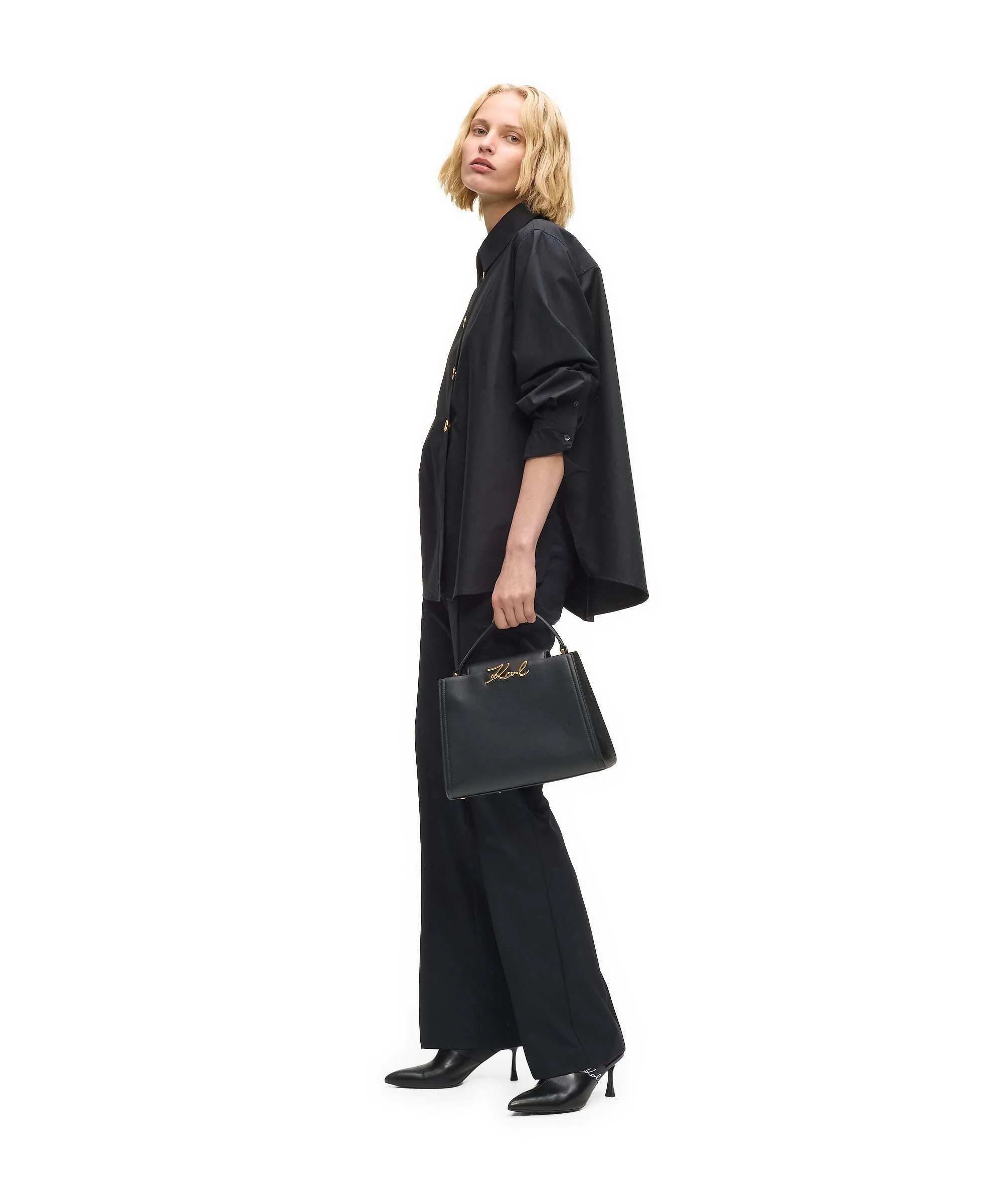 Karl Lagerfeld K/Signature Medium Handbag black/gold - Image 3