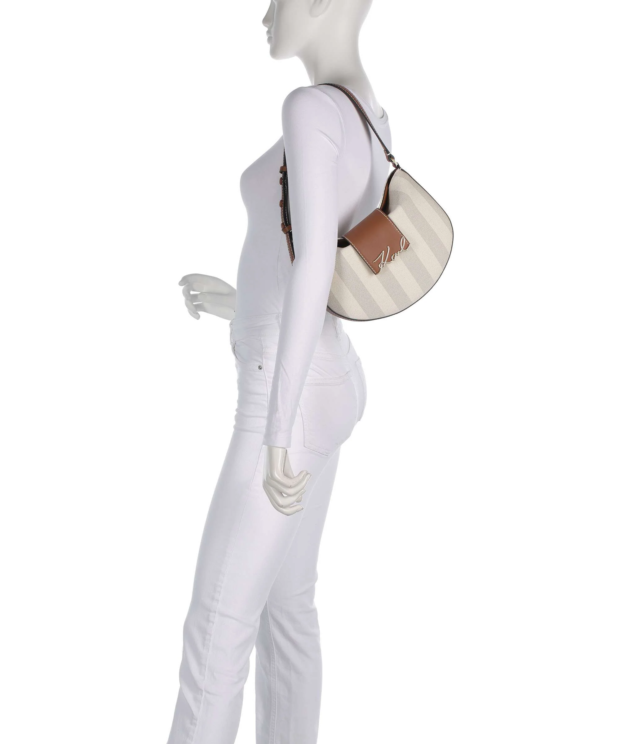 Karl Lagerfeld K/Signature Shoulder bag natural canvas/tan - Image 3