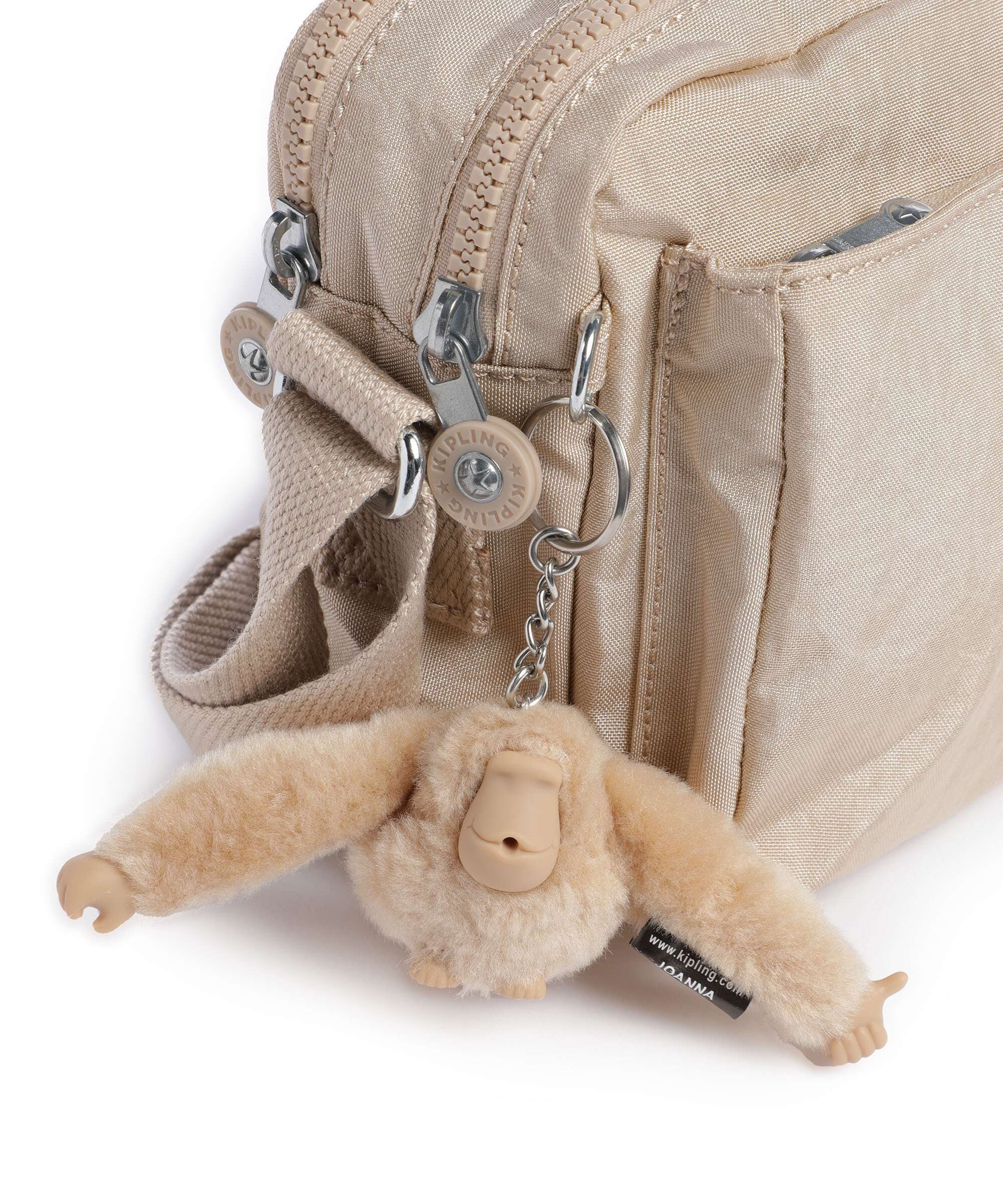Kipling Basic Abanu M Crossbody bag sparkled beige - Image 4