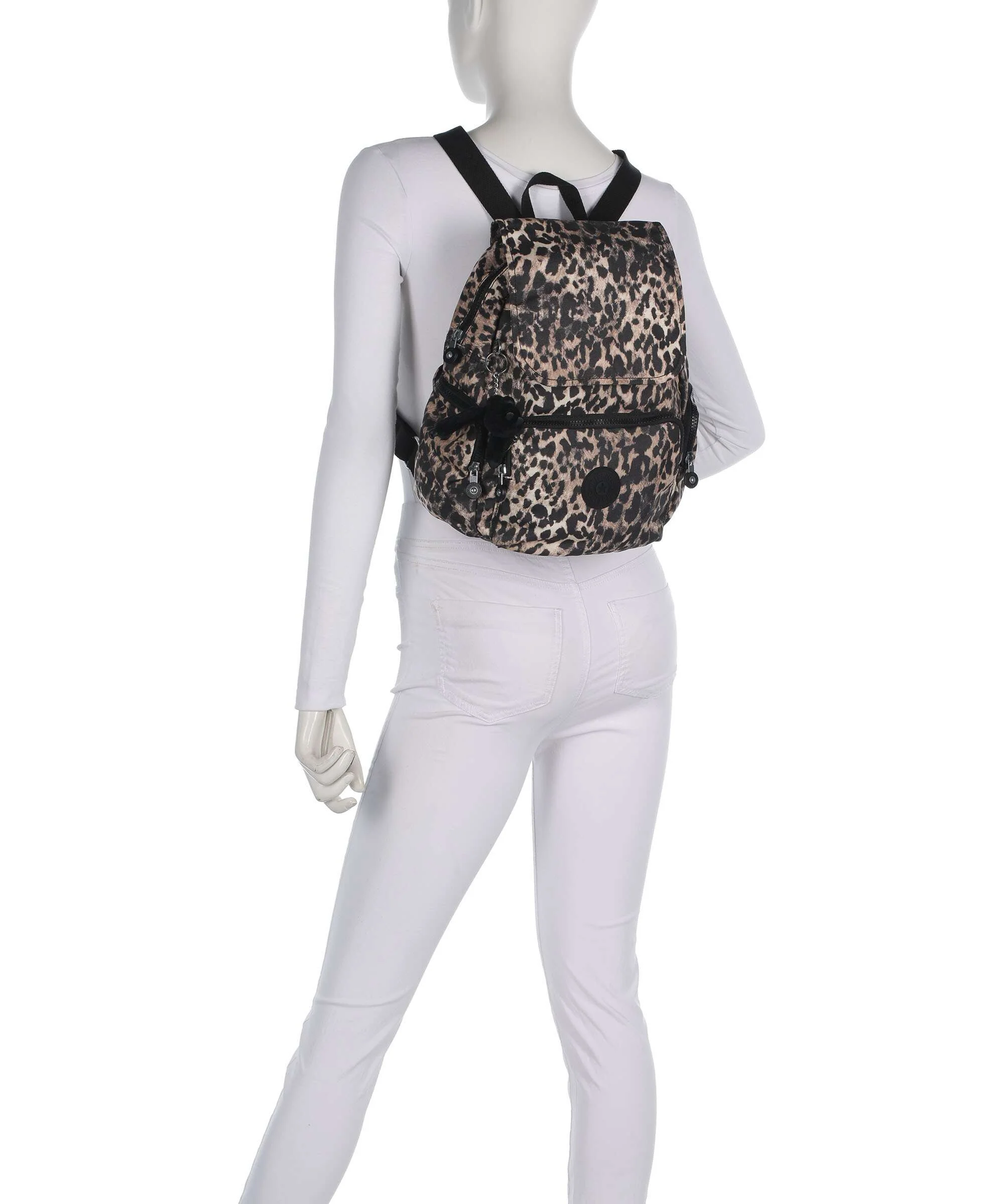 Kipling Basic City Zip S Backpack wild leopard - Image 3