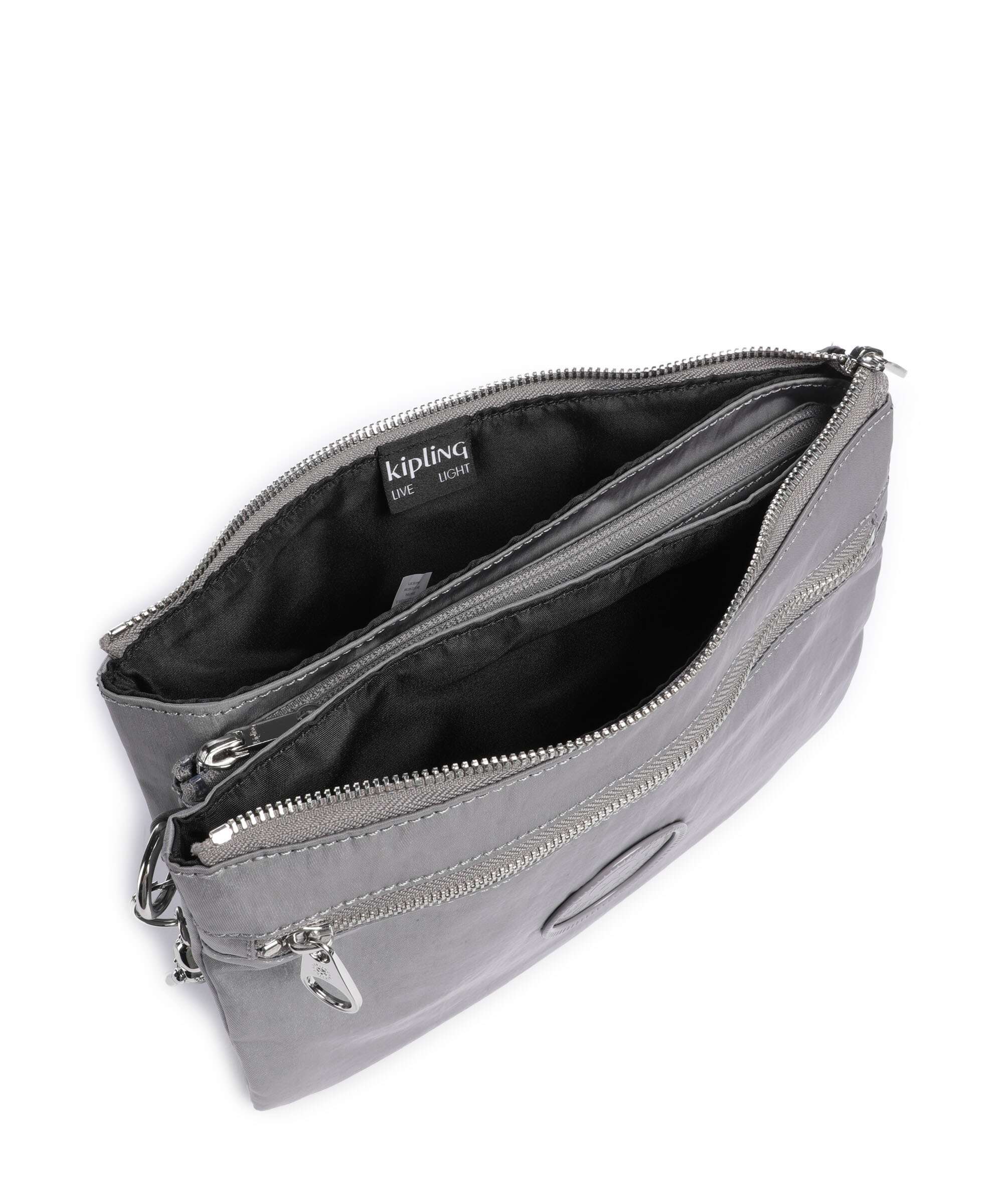 Kipling Charm Riri L Zip Crossbody bag grey spice - Image 6
