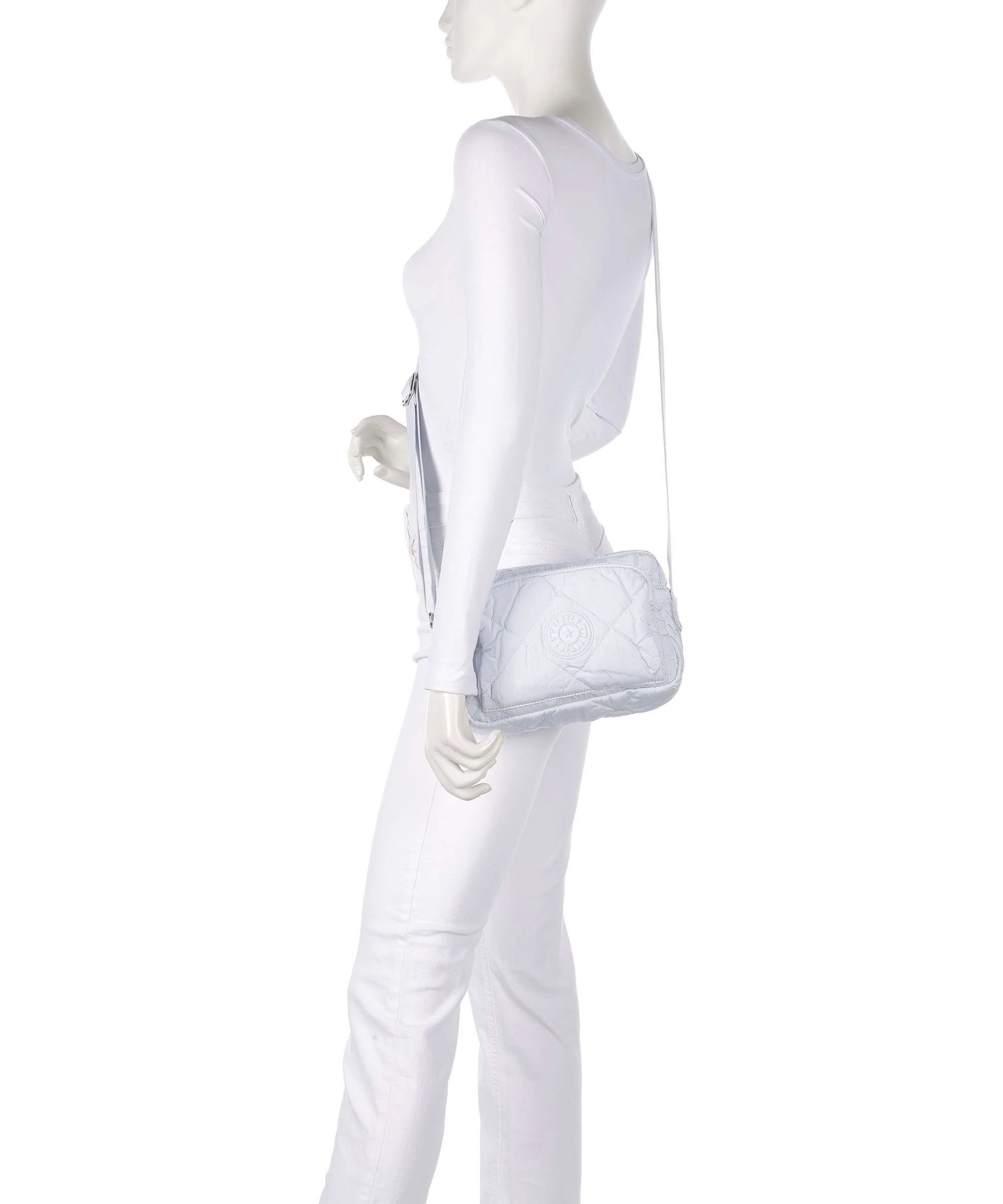 Kipling Crinkled Quilt Abanu M Zip Crossbody bag water blue - Image 3