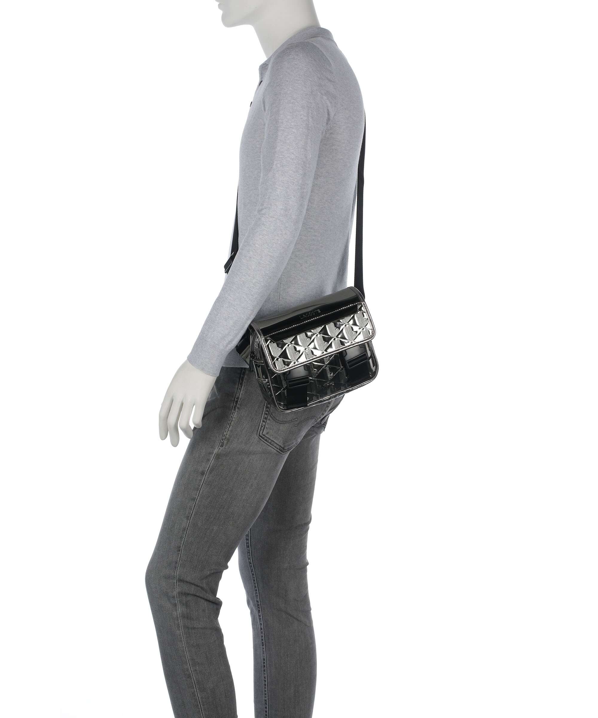 Lacoste Holiday Crossbody bag silver/black - Image 3