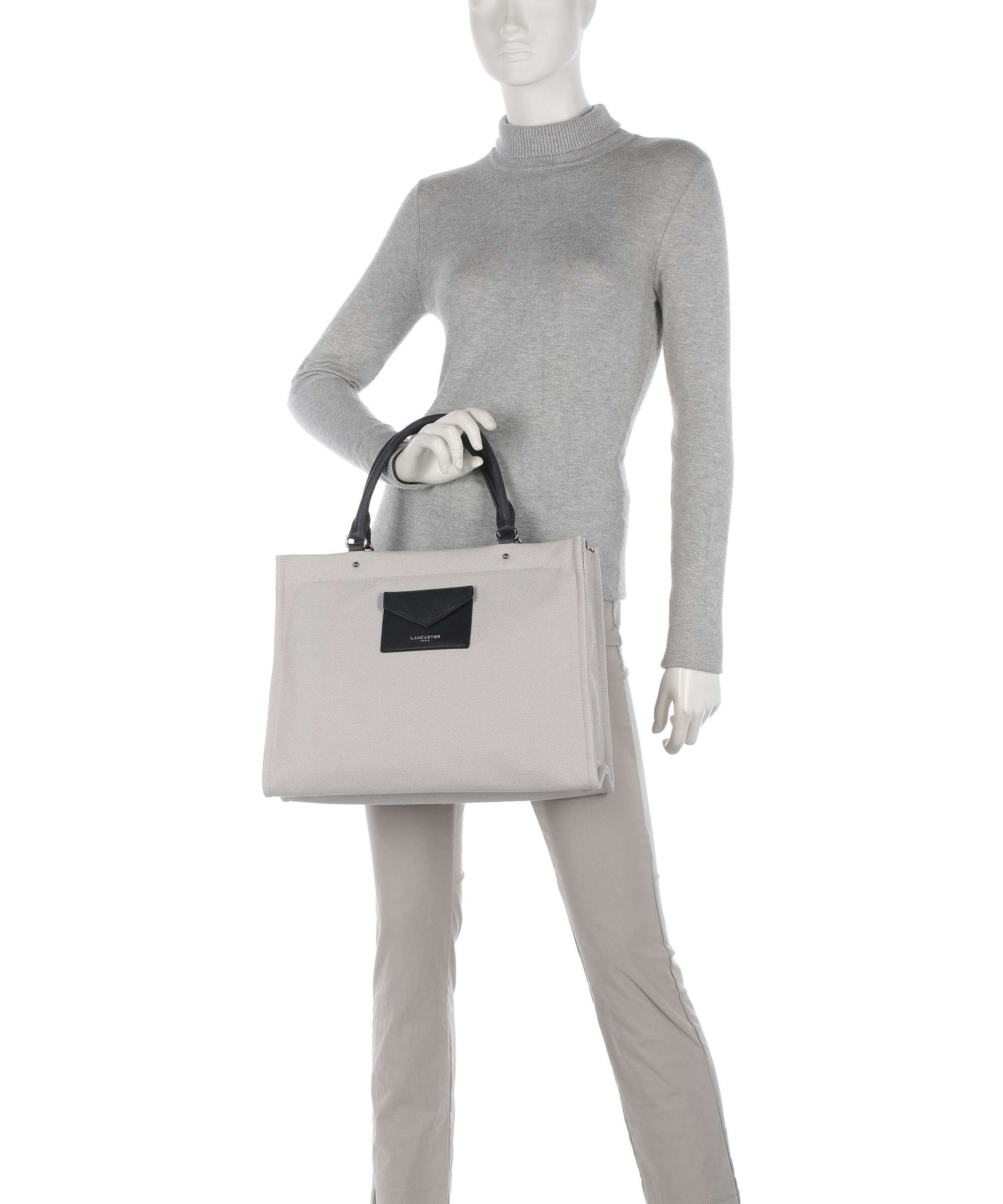 Lancaster Actual Conscious Canvas Handbag grisclai - Image 3