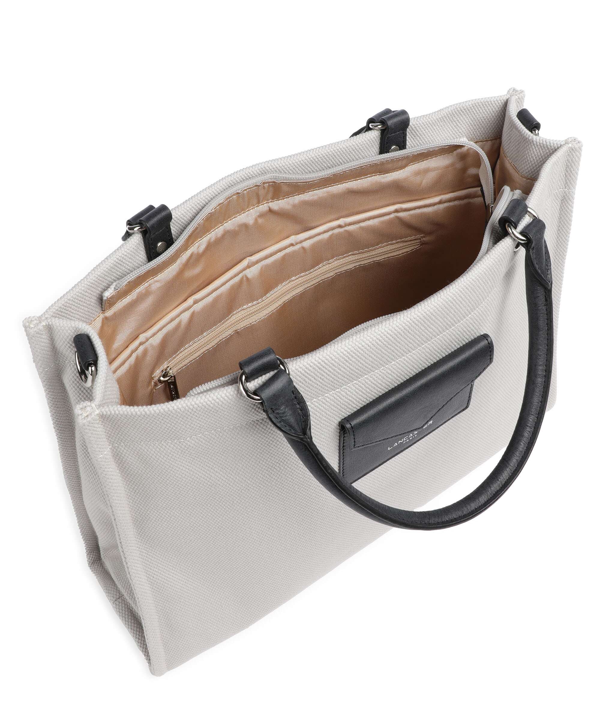 Lancaster Actual Conscious Canvas Handbag grisclai - Image 6