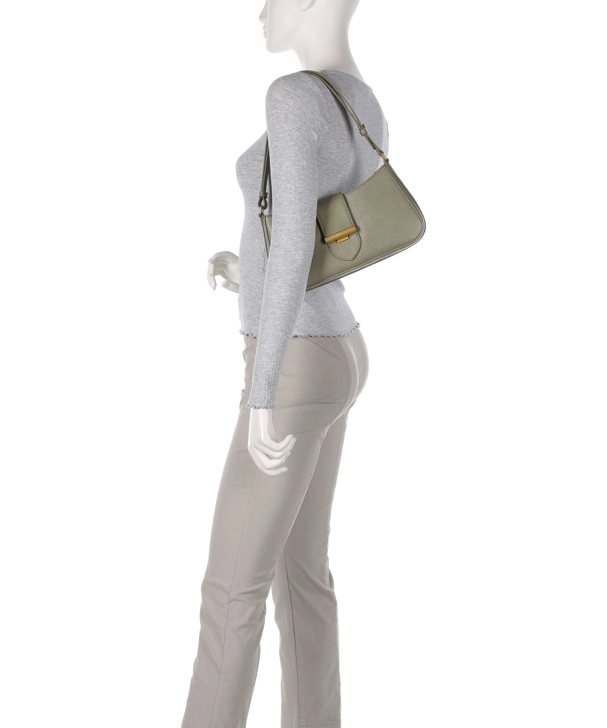 Lancaster Exotic Ily Shoulder bag olive/lézard - Image 3