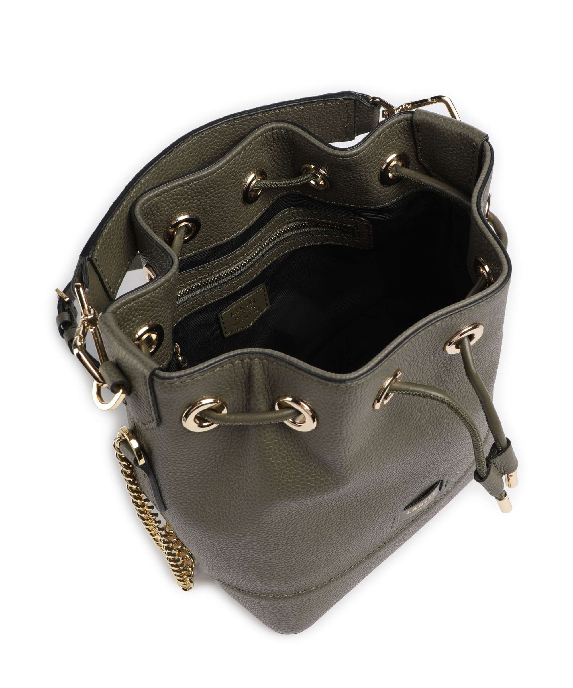 Lancel Ninon S Bucket bag dark khaki - Image 6