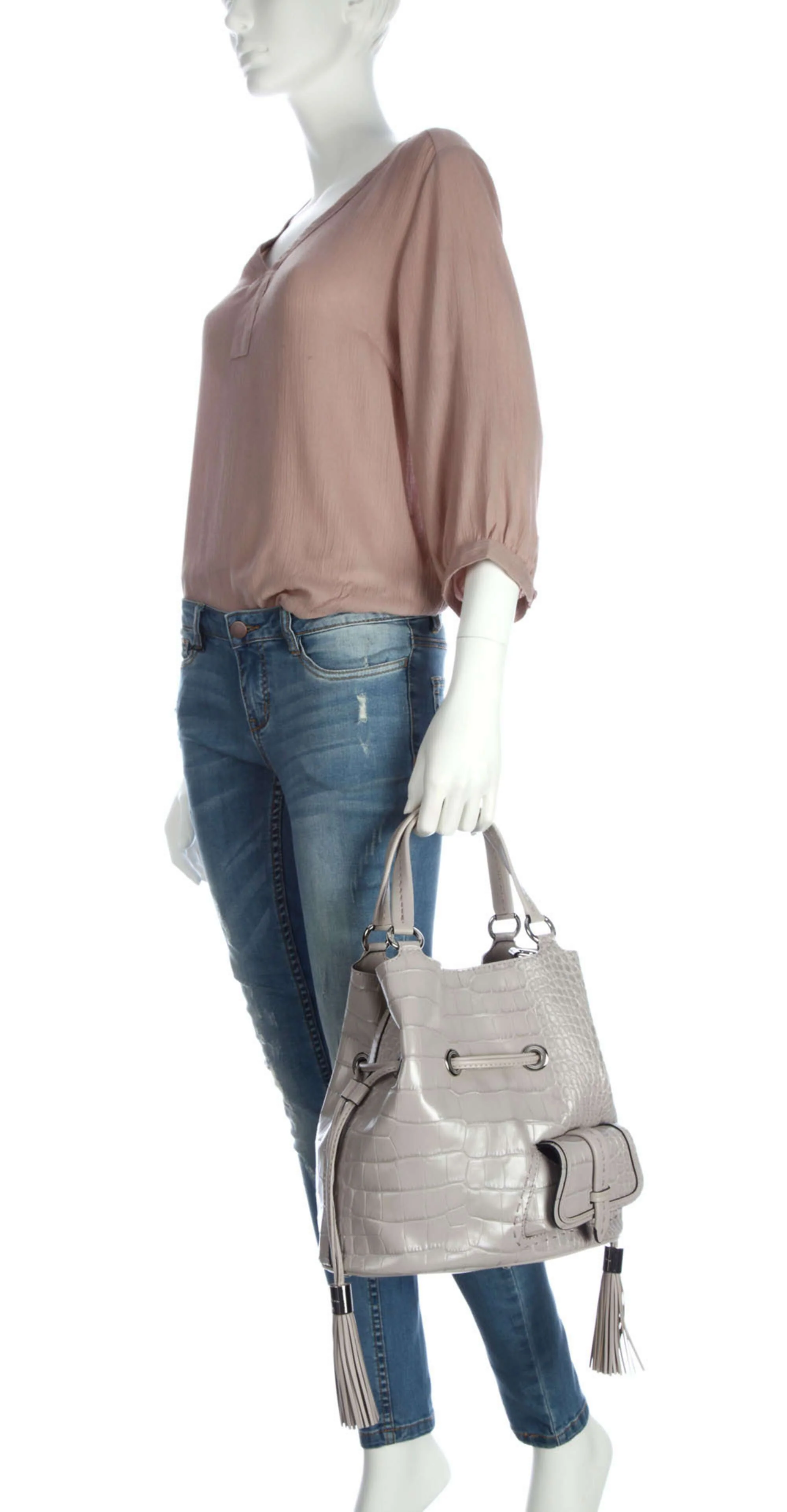 Lancel Premier Flirt Hobo bag grey taupe - Image 3