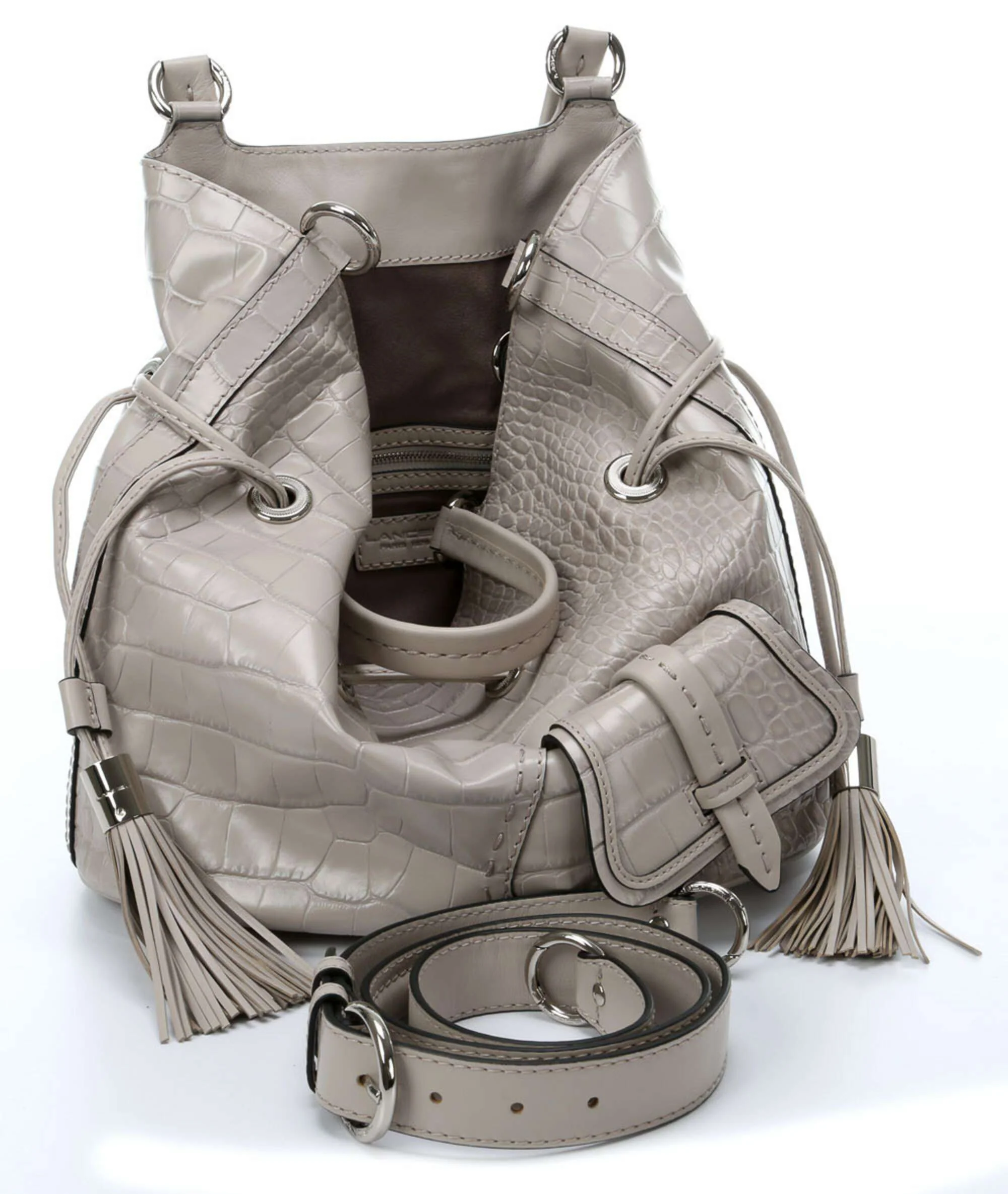 Lancel Premier Flirt Hobo bag grey taupe - Image 6