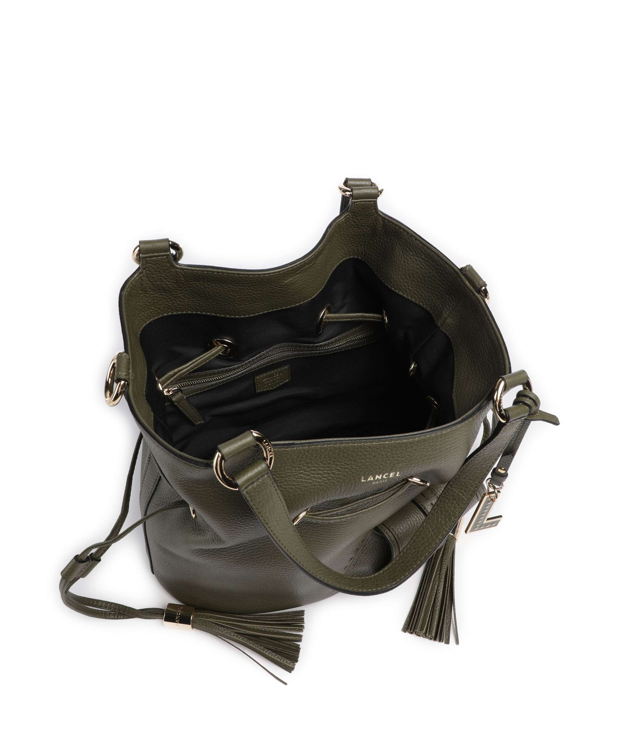 Lancel Premier Flirt M Bucket bag dark khaki - Image 7