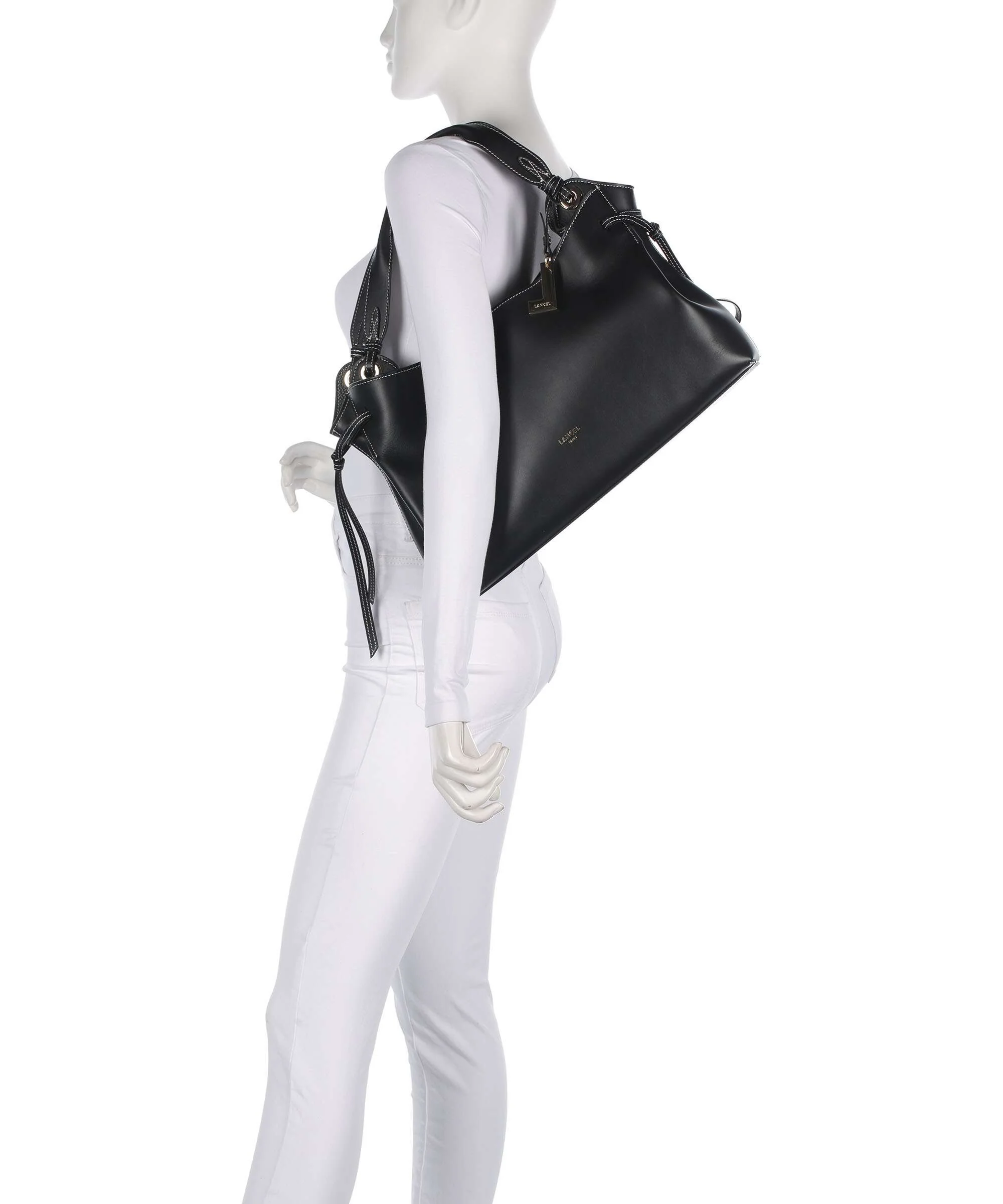 Lancel Swann M Hobo bag black - Image 3