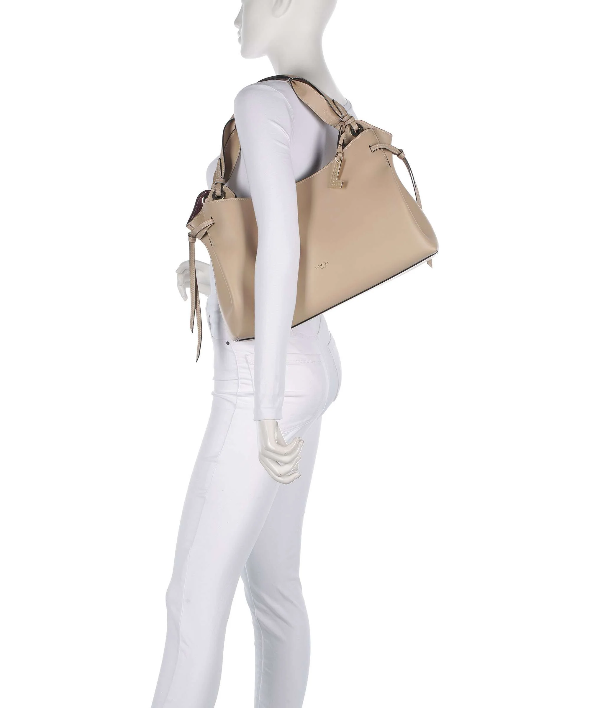 Lancel Swann M Hobo bag cappuccino - Image 3