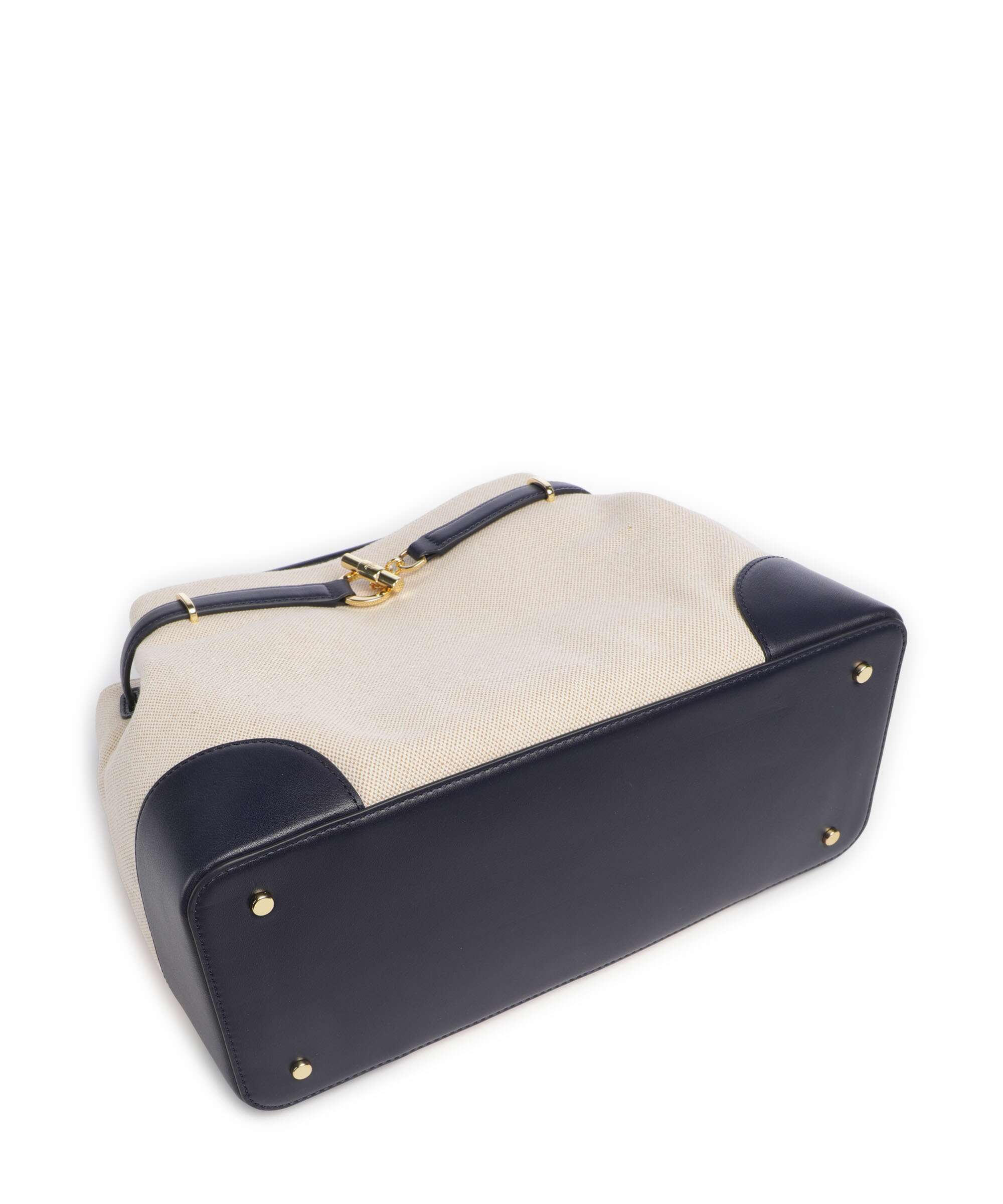 Lauren Ralph Lauren Blaike Large Handbag natural/buff canvas/refined navy - Image 5
