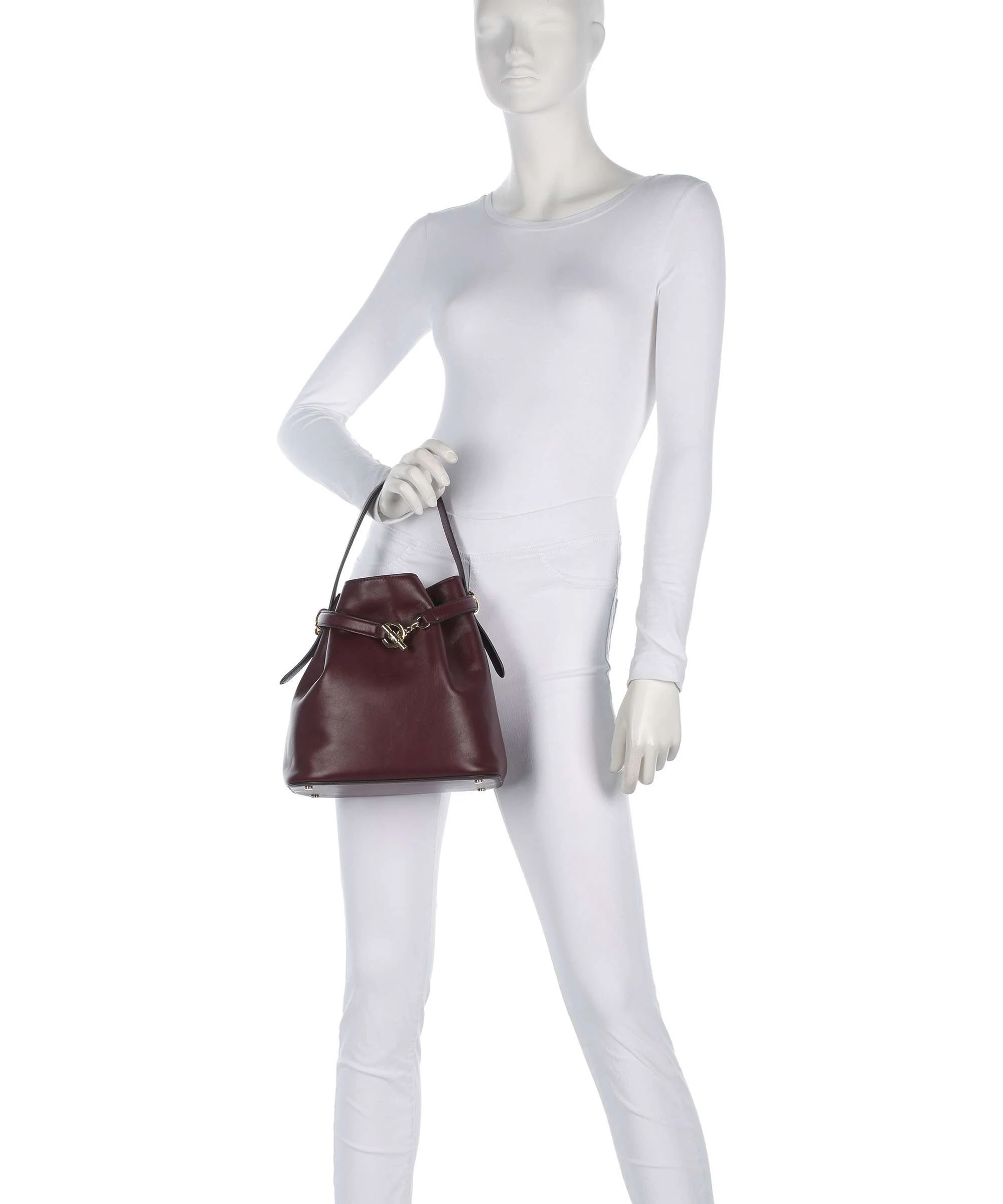 Lauren Ralph Lauren Blaike Medium Bucket bag dark garnet - Image 4