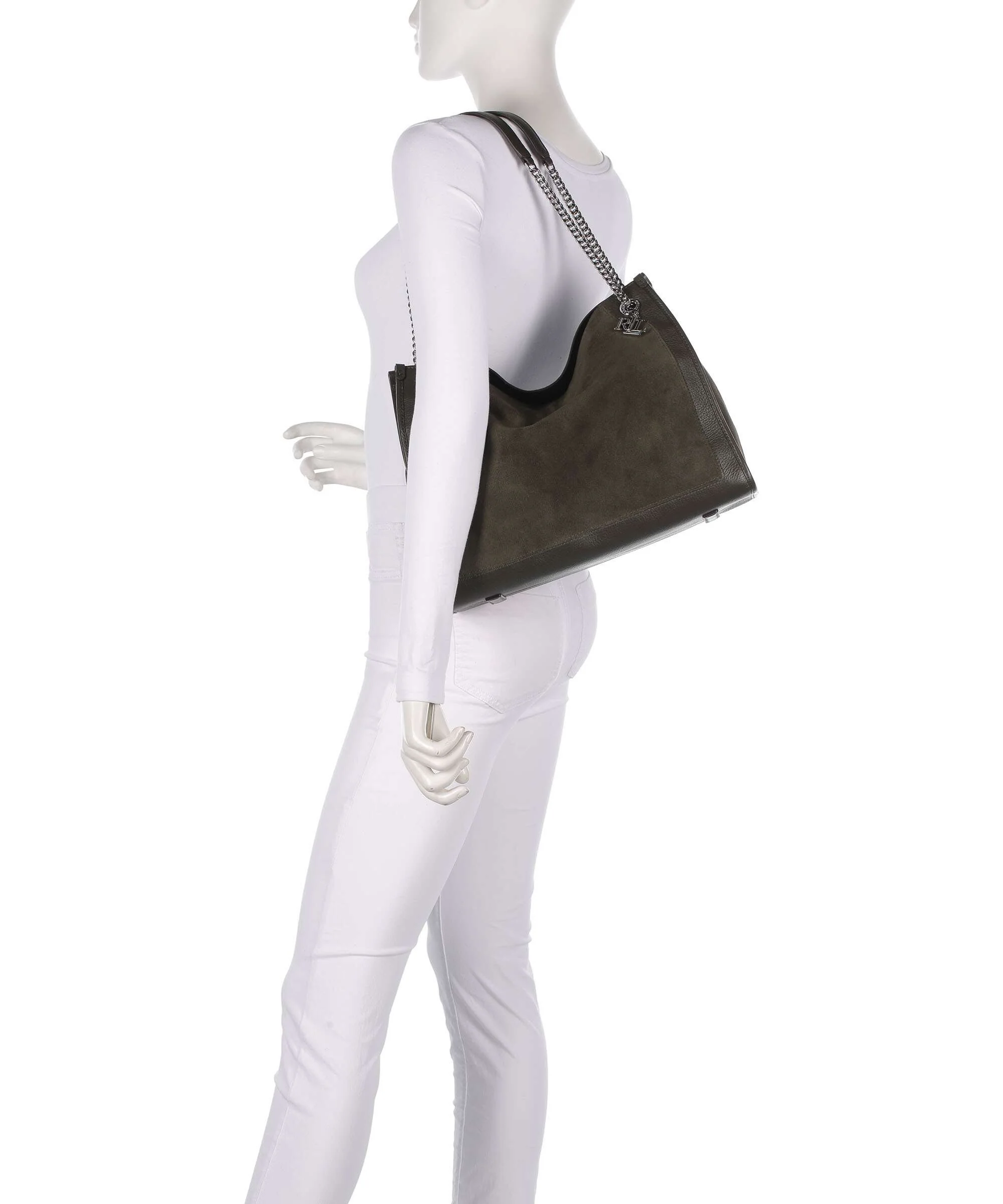 Lauren Ralph Lauren Bradley Large Tote bag dark olive - Image 3