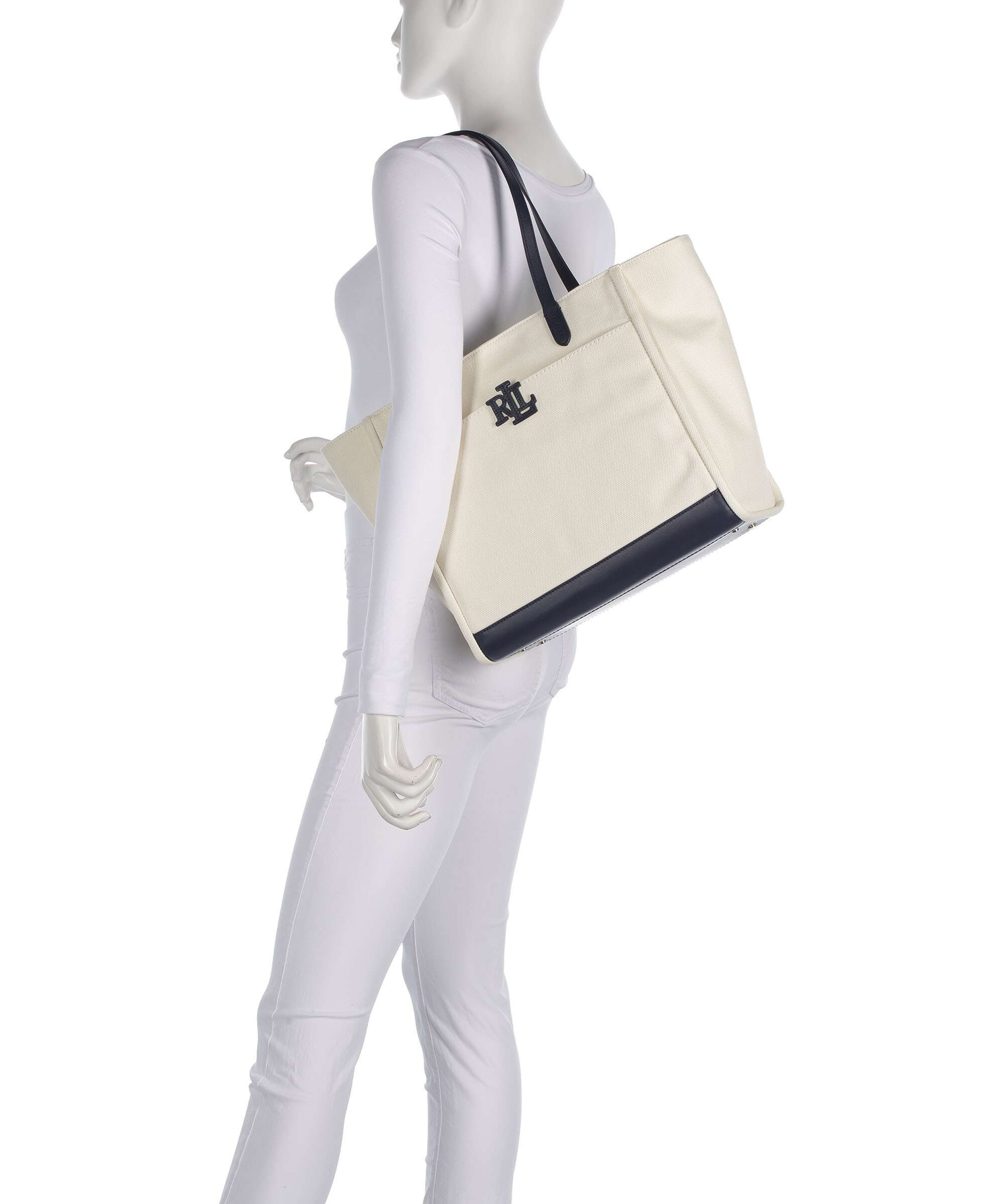 Lauren Ralph Lauren Cameryn Large Tote bag natural/refined navy - Image 3