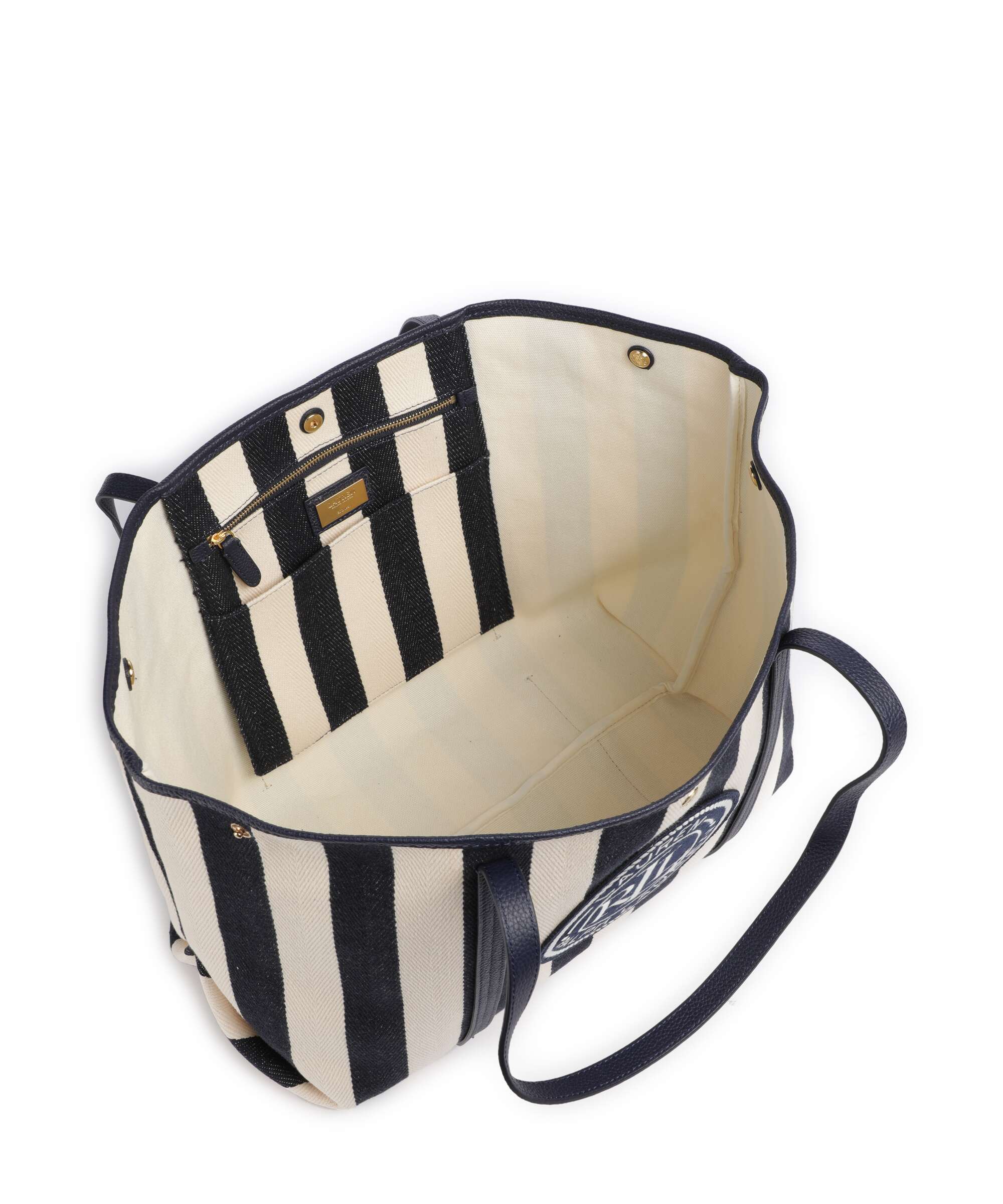 Lauren Ralph Lauren Emerie Extra Large Tote bag natural/refined navy stripe - Image 6