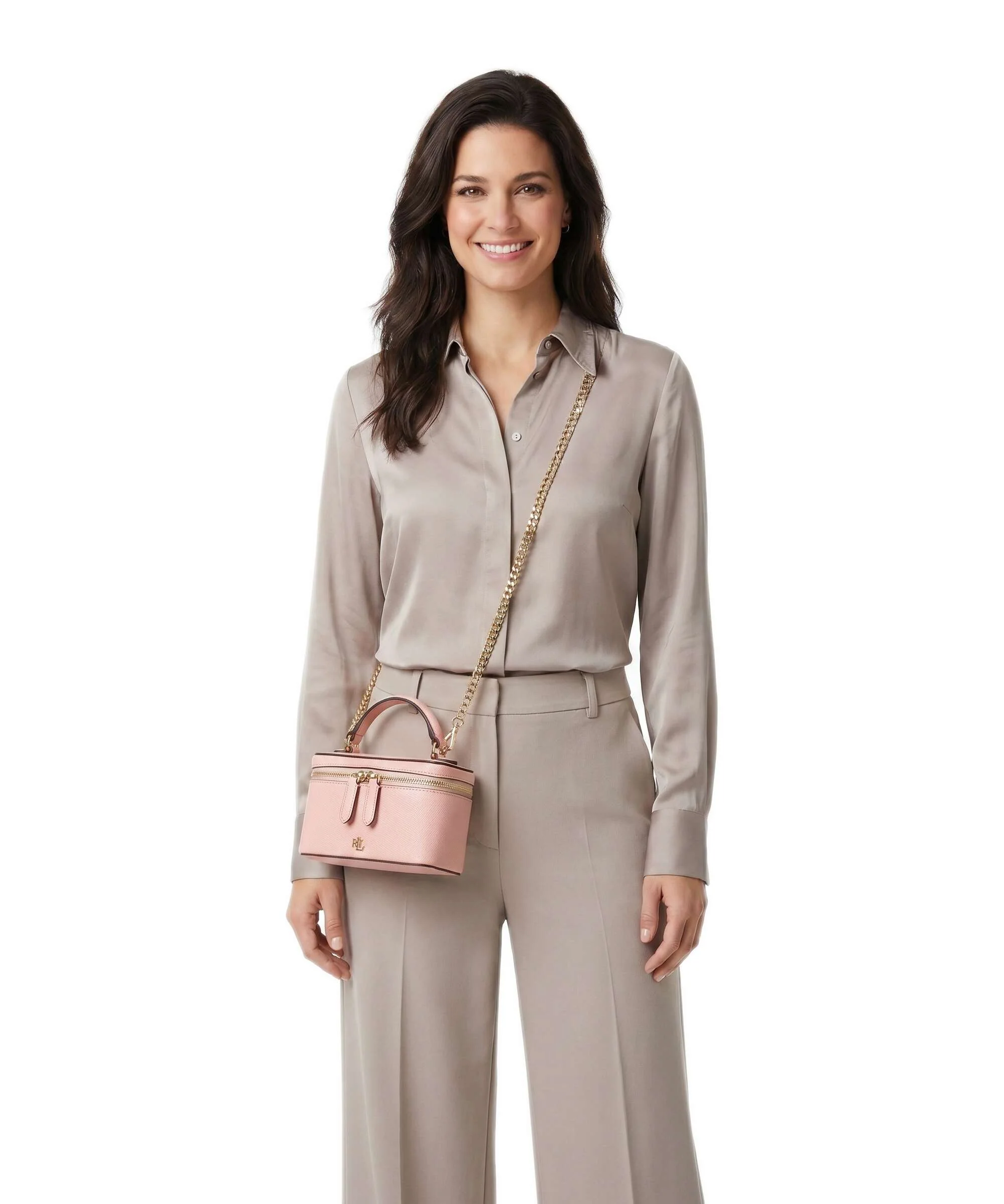 Lauren Ralph Lauren Hallee Small Crossbody bag pink rhodonite - Image 3