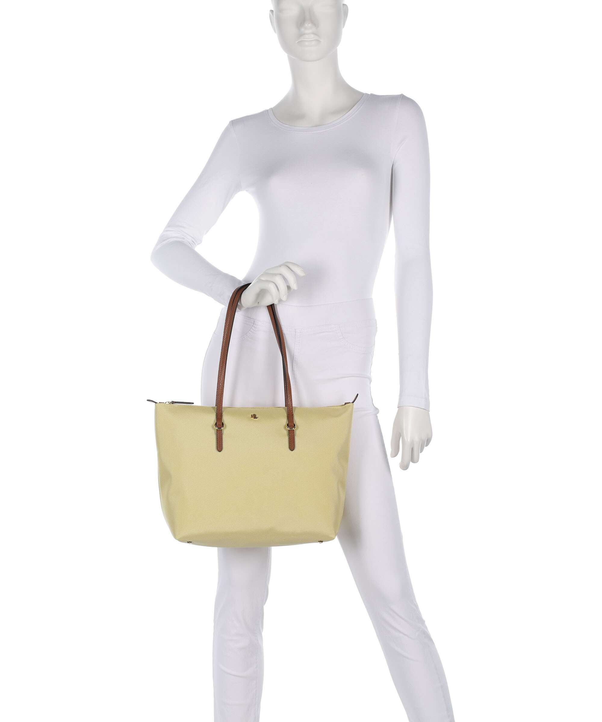 Lauren Ralph Lauren Keaton 26 Tote bag lemon sorbet/lauren tan - Image 3