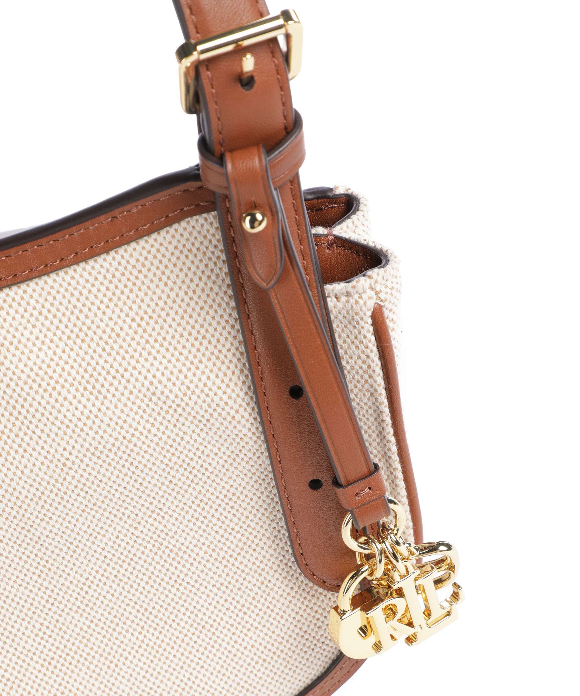 Lauren Ralph Lauren Marcy Medium Crossbody bag natural/buff canvas/lauren tan - Image 4