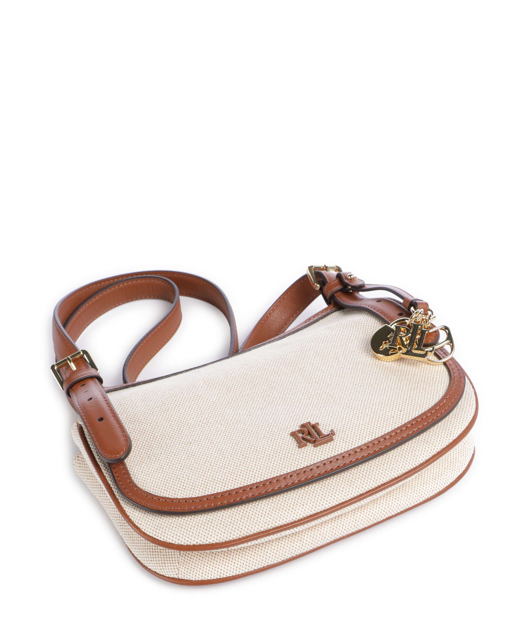 Lauren Ralph Lauren Marcy Medium Crossbody bag natural/buff canvas/lauren tan - Image 5