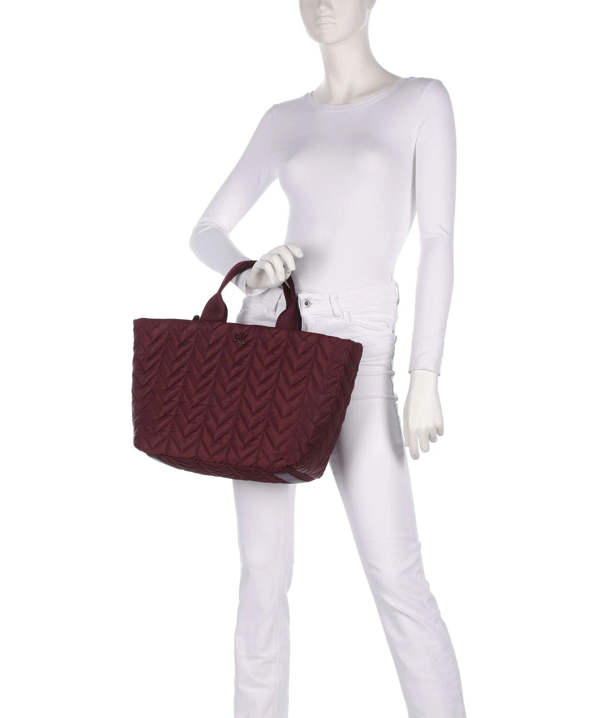 Lauren Ralph Lauren Stevie Extra Large Handbag dark garnet - Image 3