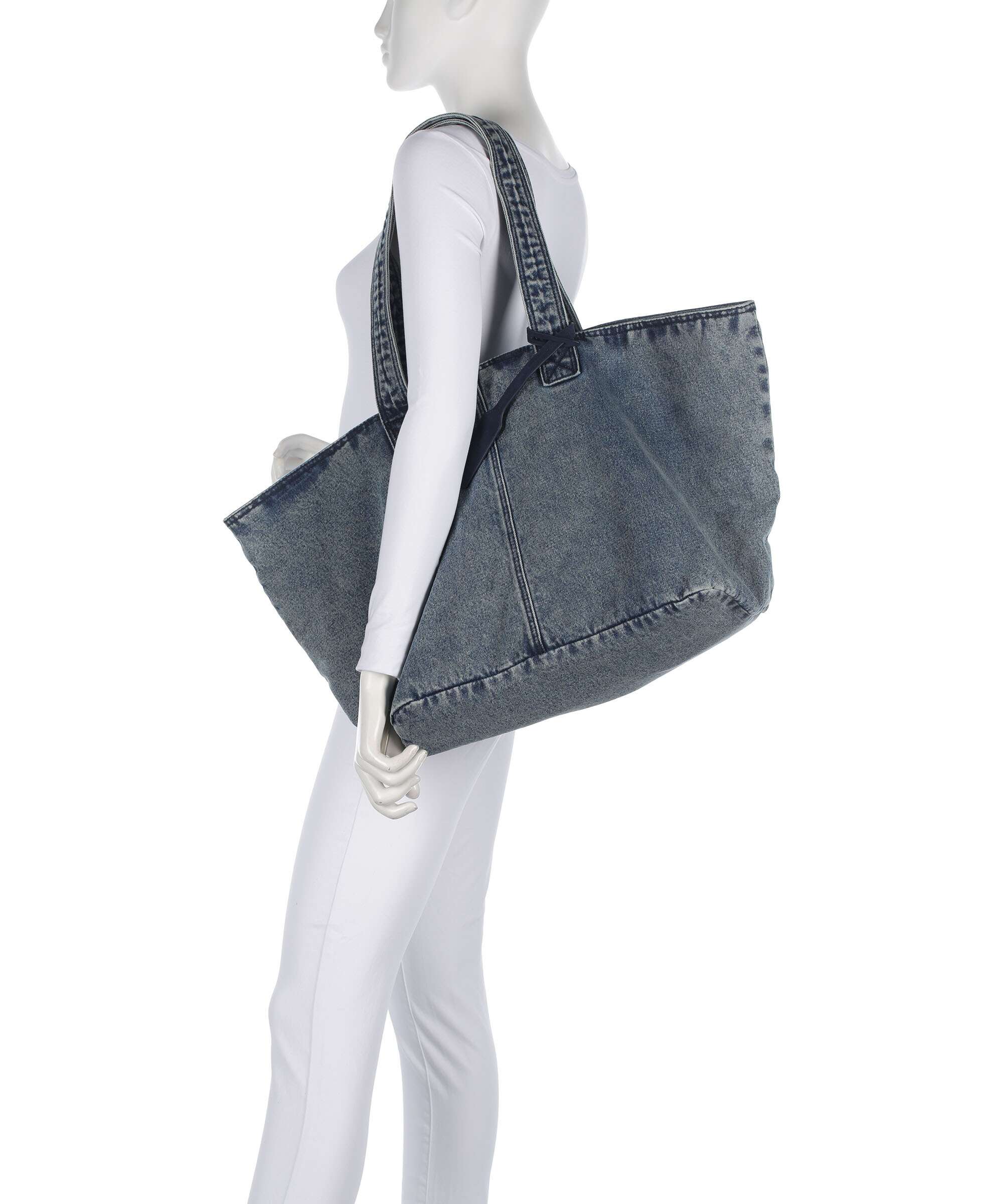 Les Visionnaires Alba Denim Essential Tote bag washed denim - Image 3