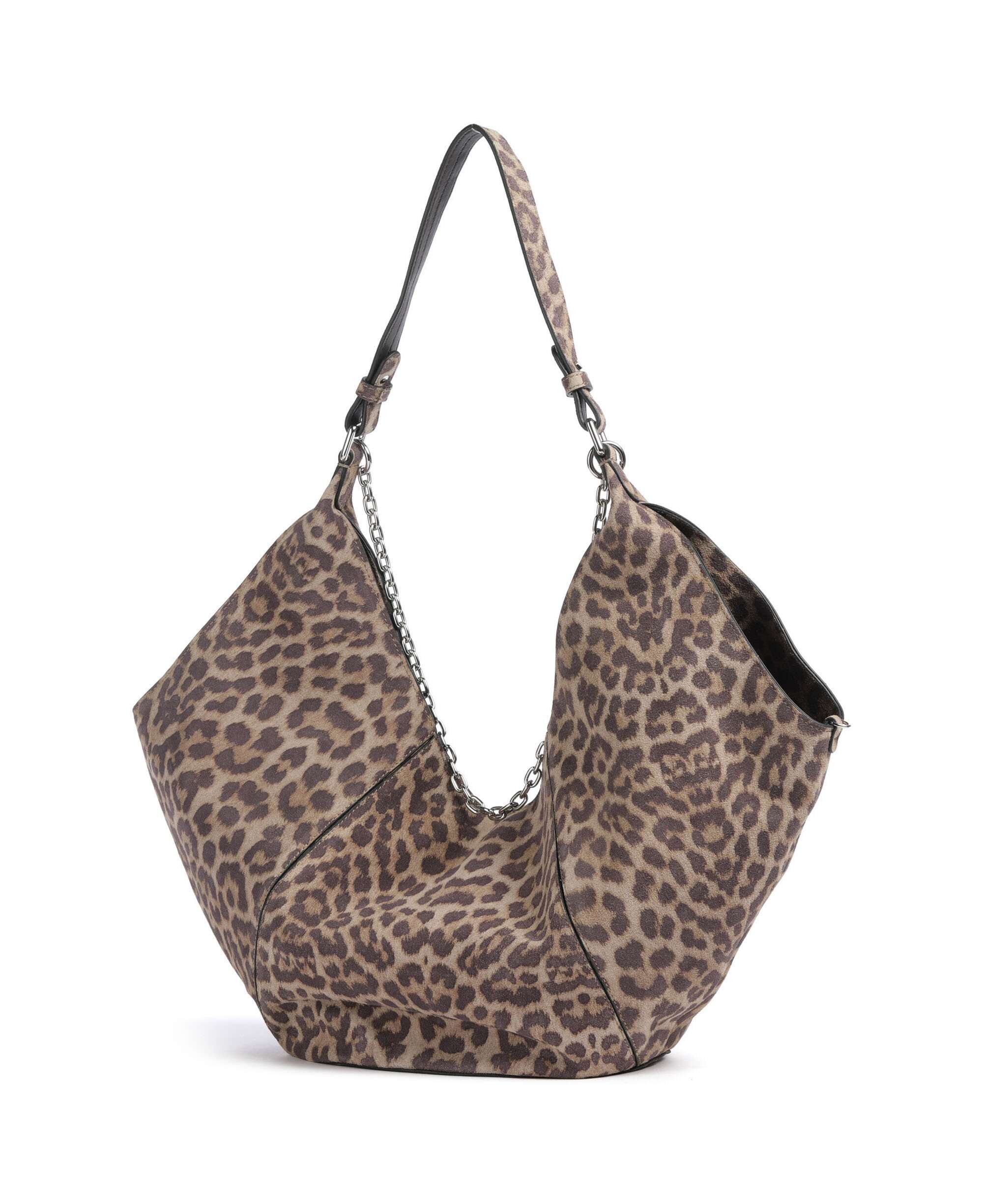 Les Visionnaires Amelie Cozy Chain Hobo bag leo print - Image 2